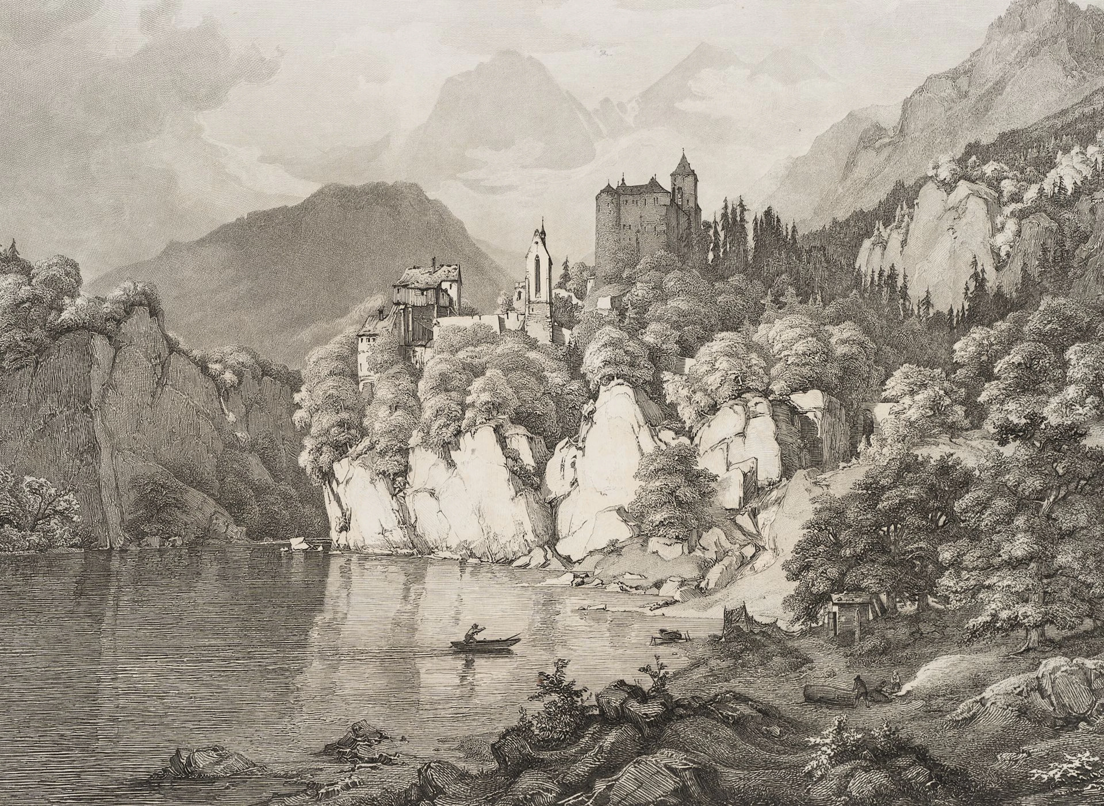 W. WITTHÖFT (*1816) after POSE (*1812), Castle in Tyrol, around 1855