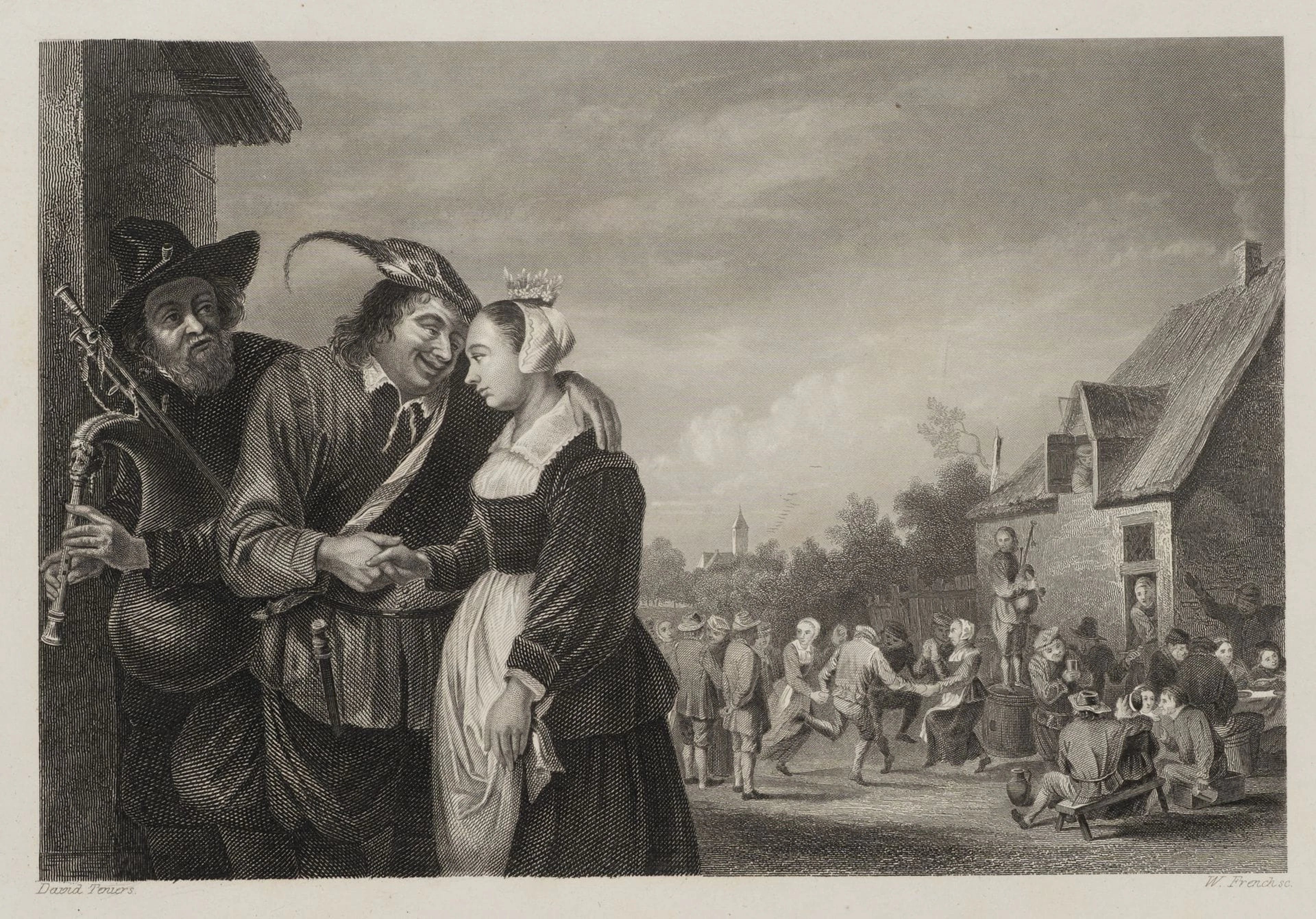 W. FRENCH (*1815) after TENIERS (*1610), A Peasant Wedding Scene