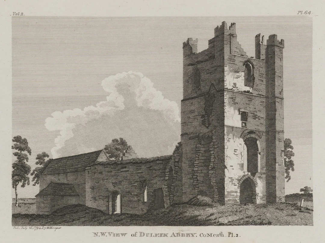 Unknown (18th), N.W. View of Duleek Abbey, 1794, Etching Unknown (18th