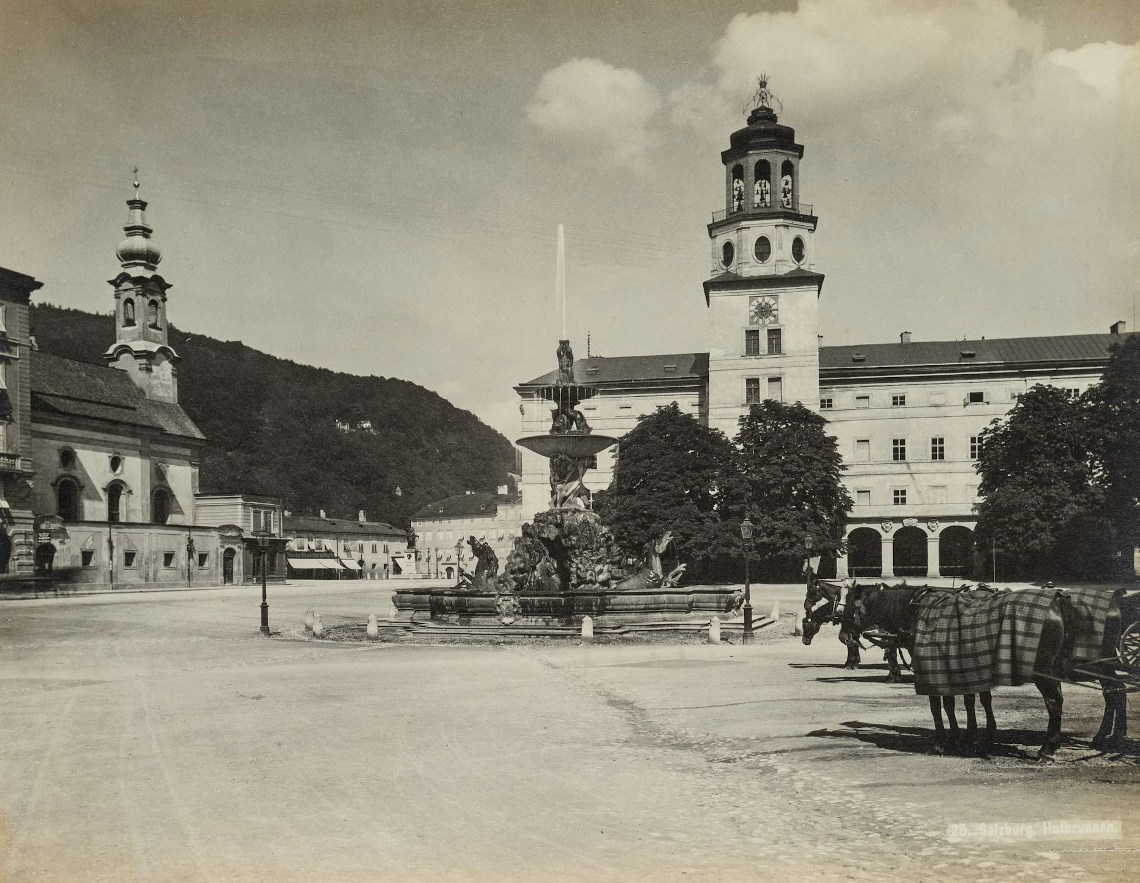 F. WÜRTHLE (1820–1902), The Hofbrunnen in Salzburg, 1902, albumen