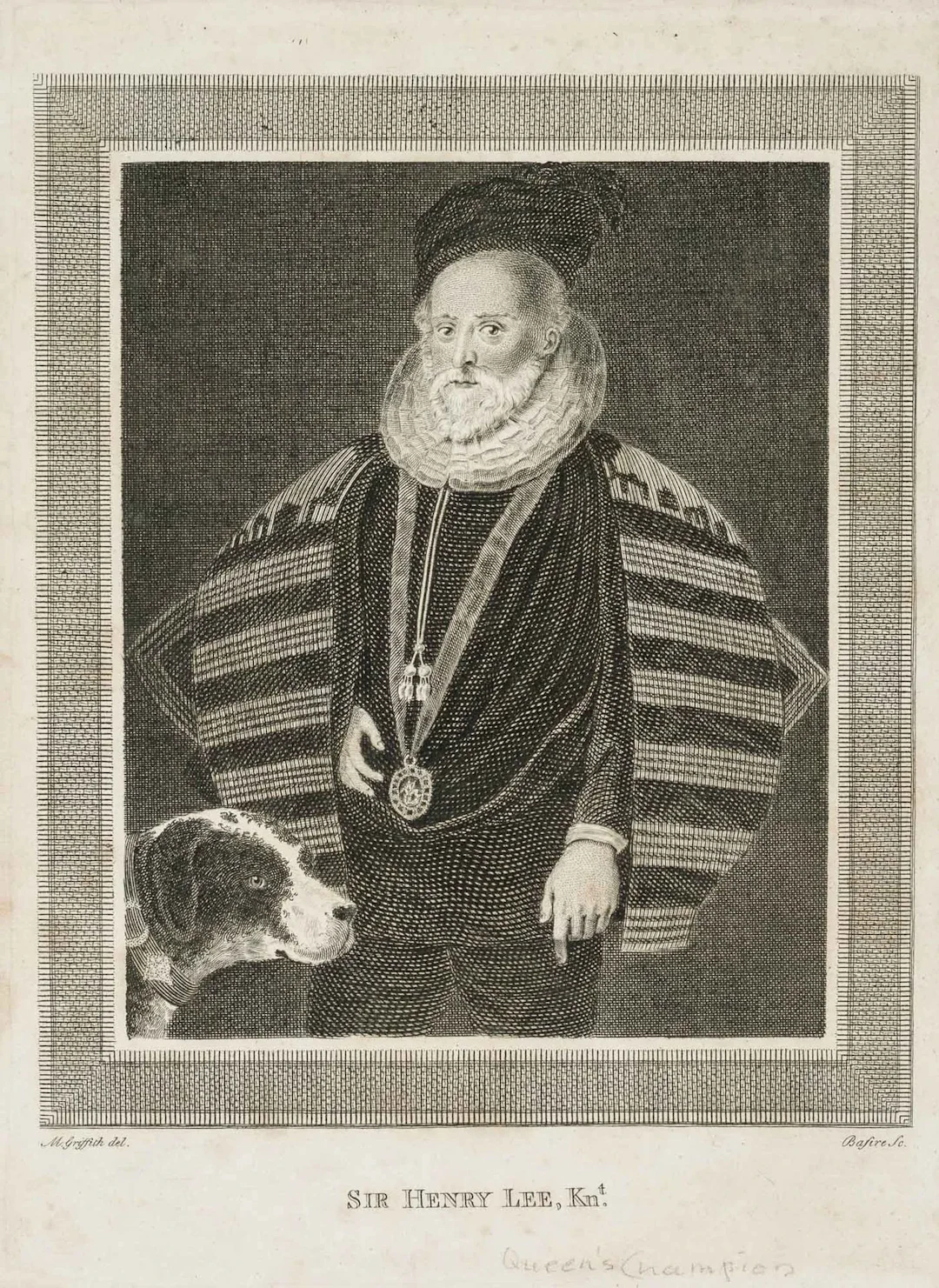 J. BASIRE (*1769) after GRIFFITH (18th century), Portrait of Sir Henry