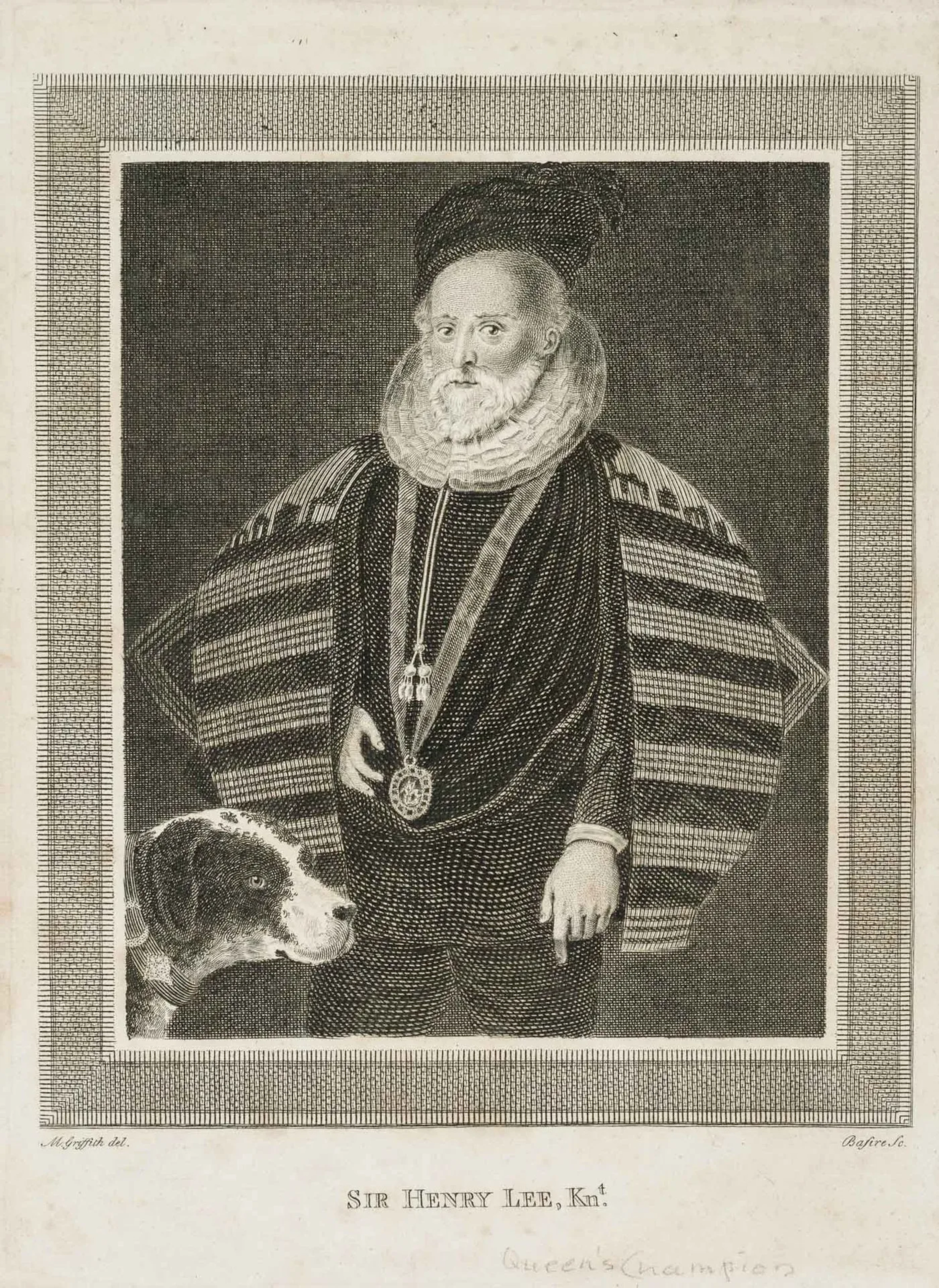 J. BASIRE (*1769) after GRIFFITH (18th century), Portrait of Sir Henry