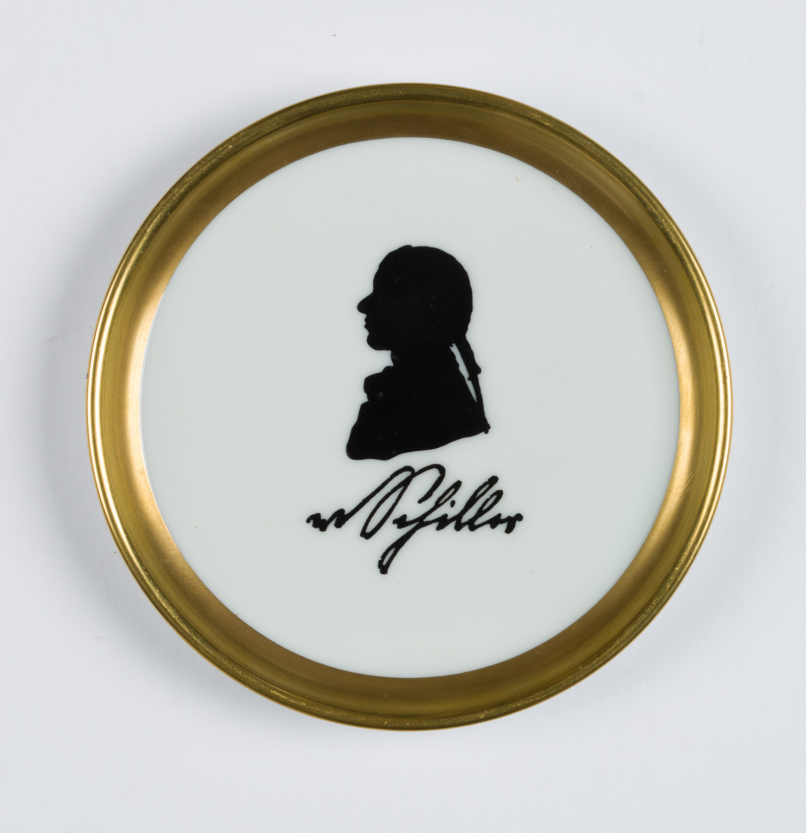 Unknown (20th), Fürstenberg wall plate, Schiller, Porcelain