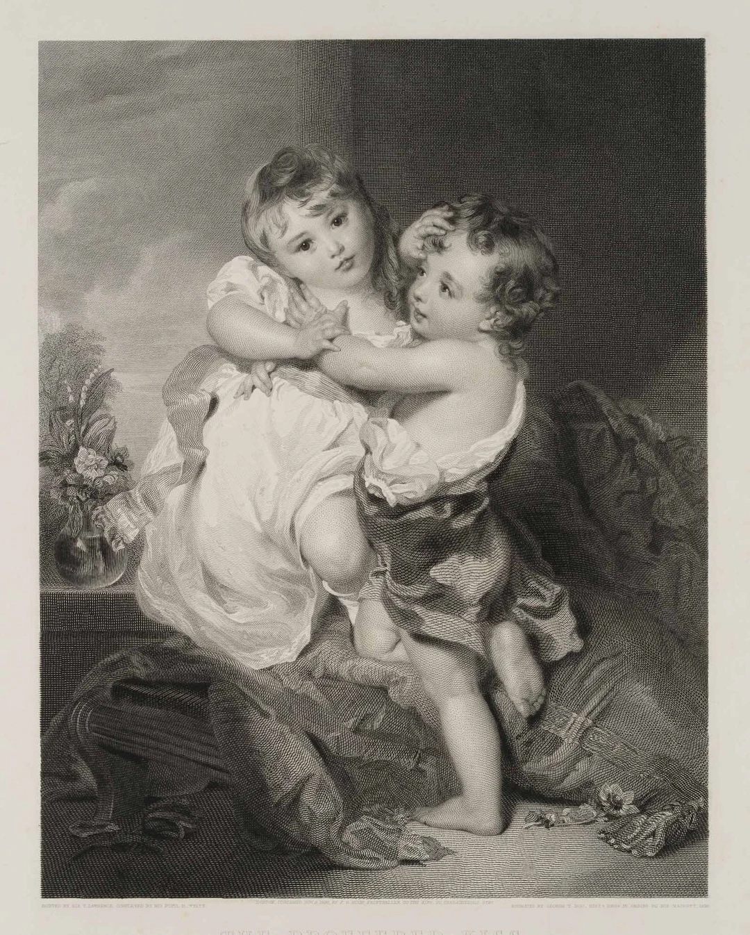 G. DOO (*1800) after LAWRENCE (*1769), The Proffered Kiss, 1836, Steel