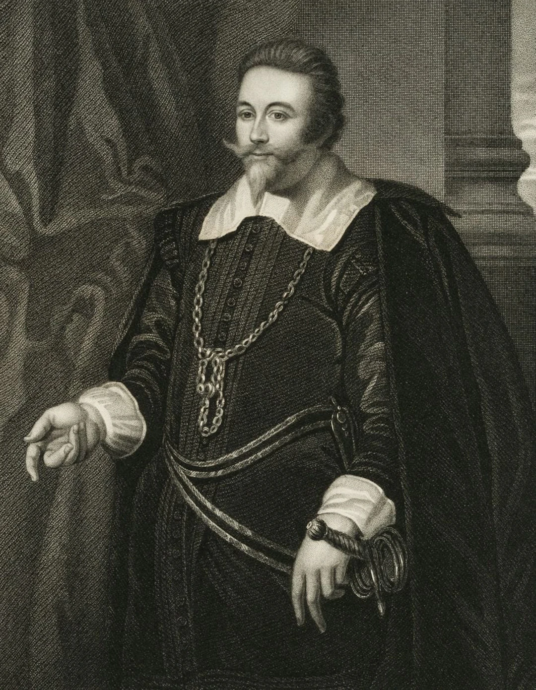 J. COCHRAN (1821-1865), Francis Lord Cottington, around 1835, Steel