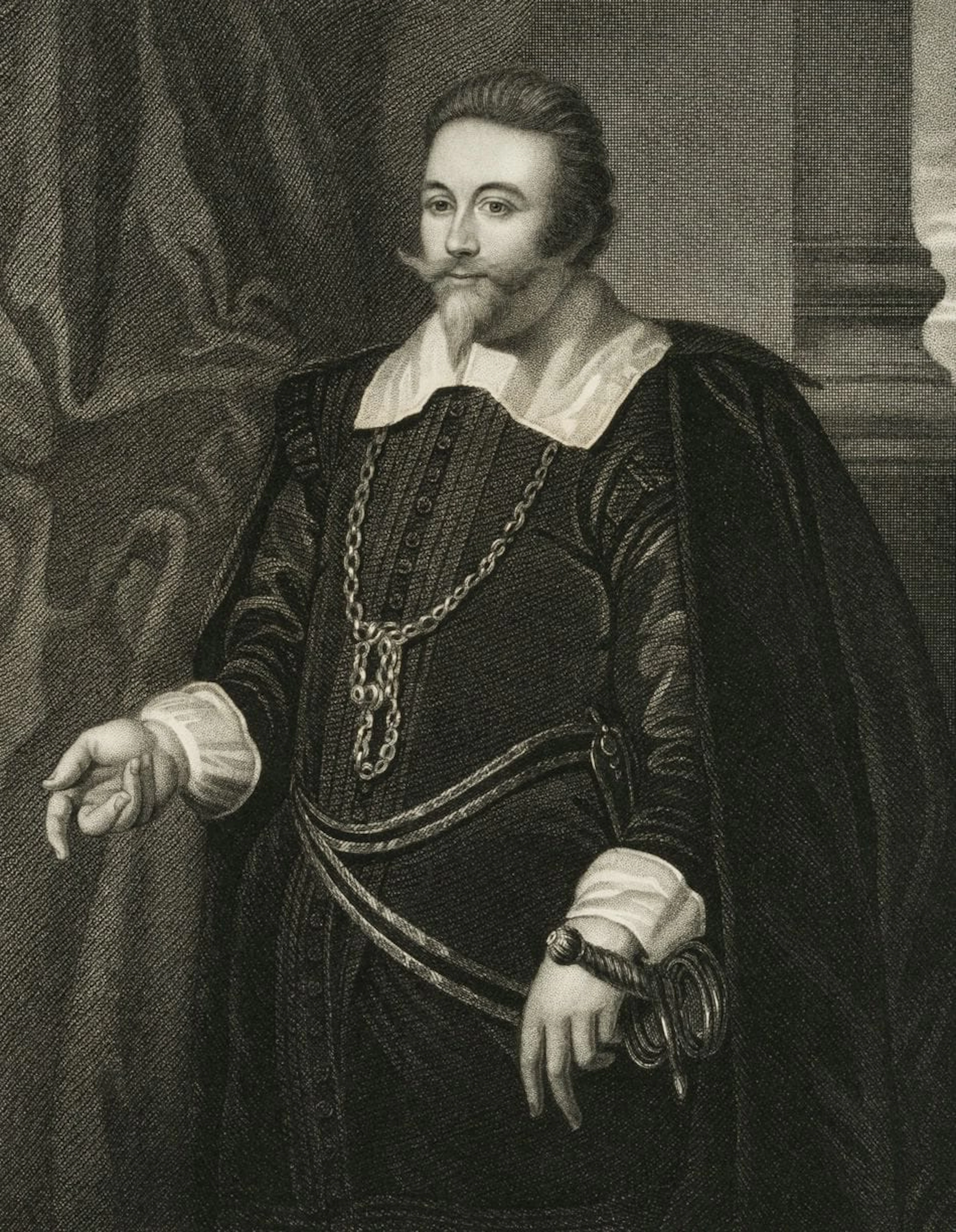 J. COCHRAN (1821-1865), Francis Lord Cottington, around 1835, Steel