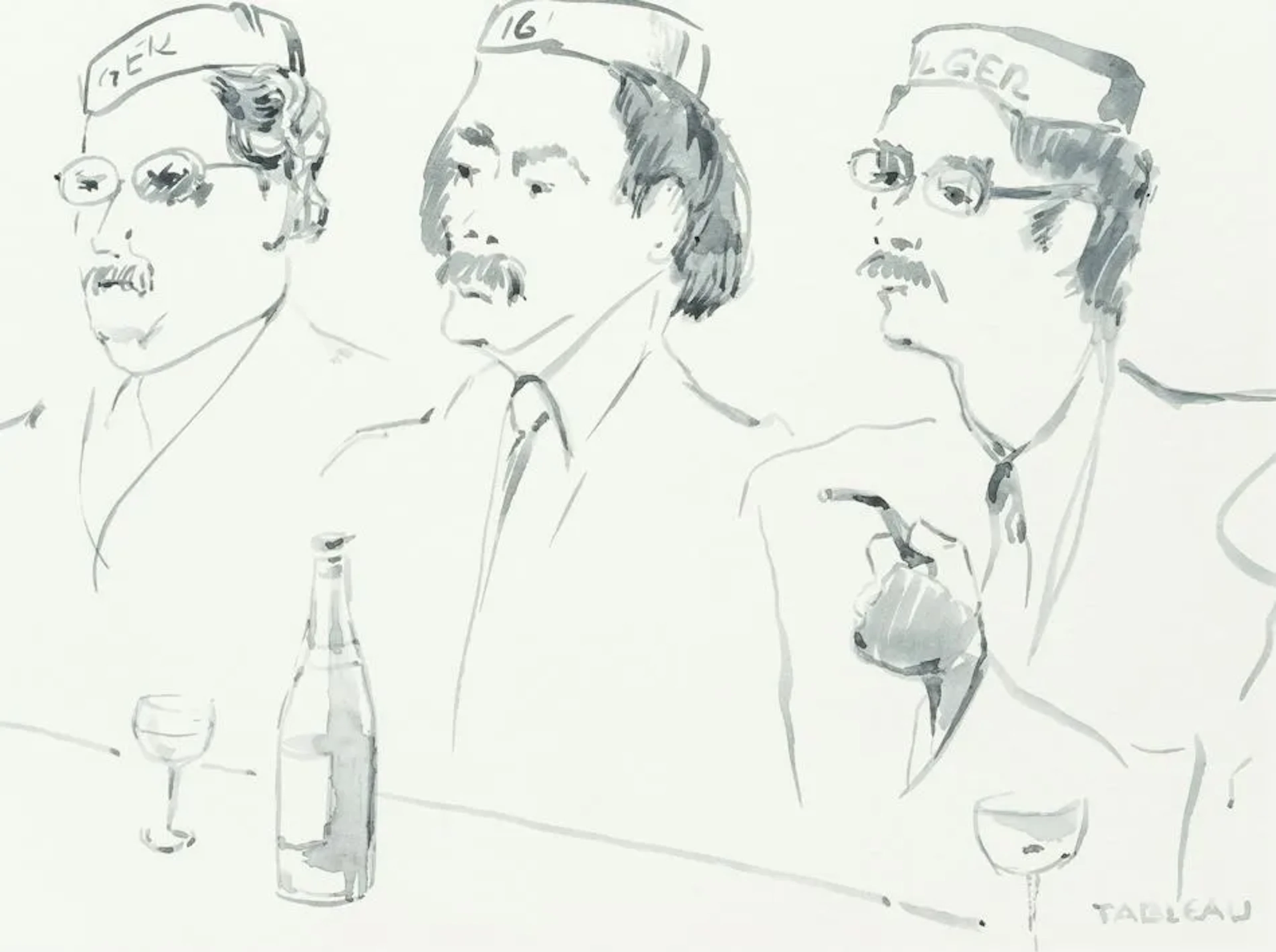 E. BEKKER (1903-1986), The Junkertafel, 1974, Indian ink Ernst Karl