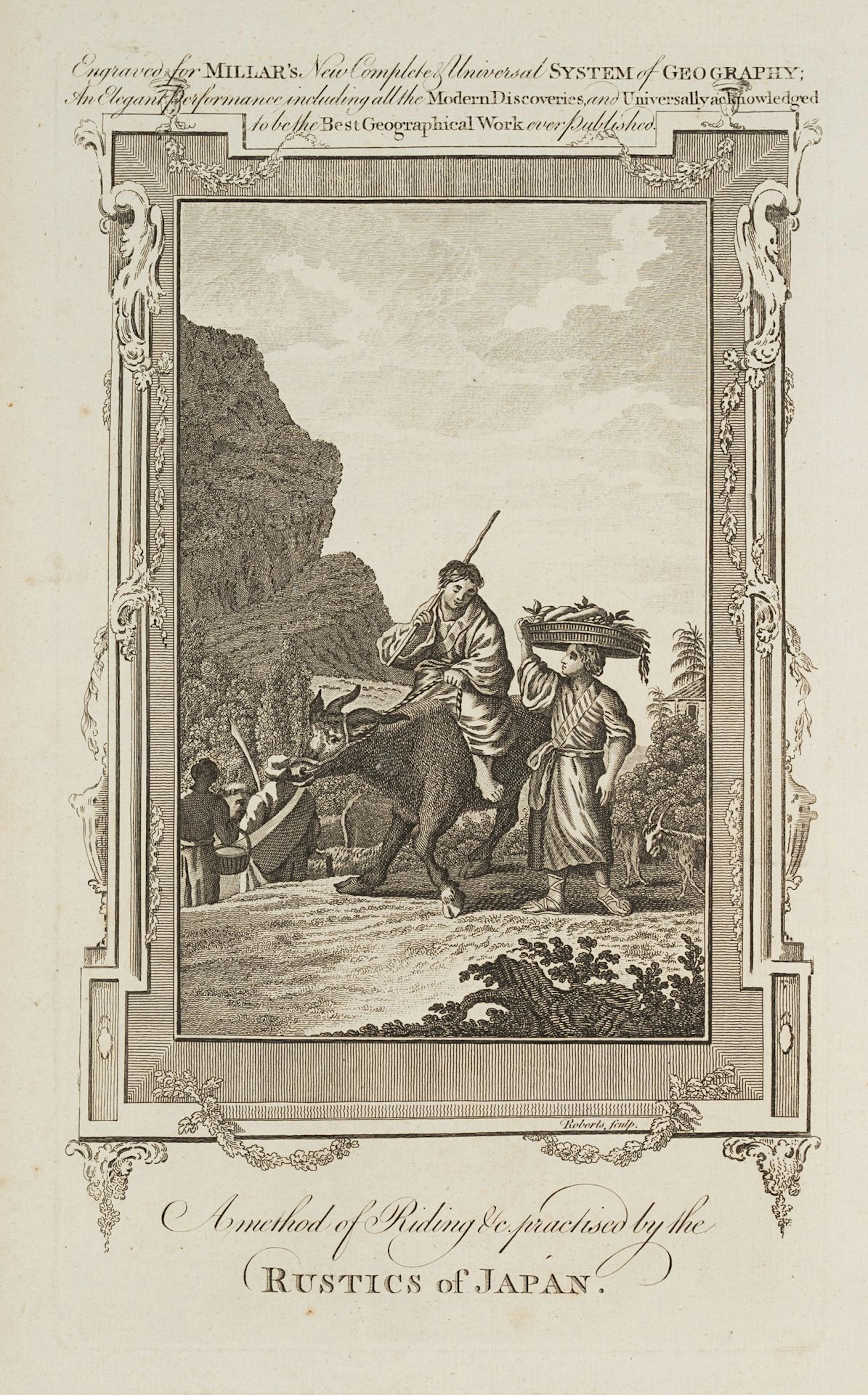 Unknown (18th century), "A Method of Riding." Japan, copper engraving