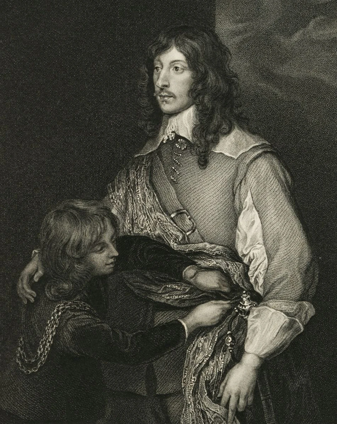 H. RYALL (1811-1867), George Lord Goring, around 1832, Steel engraving