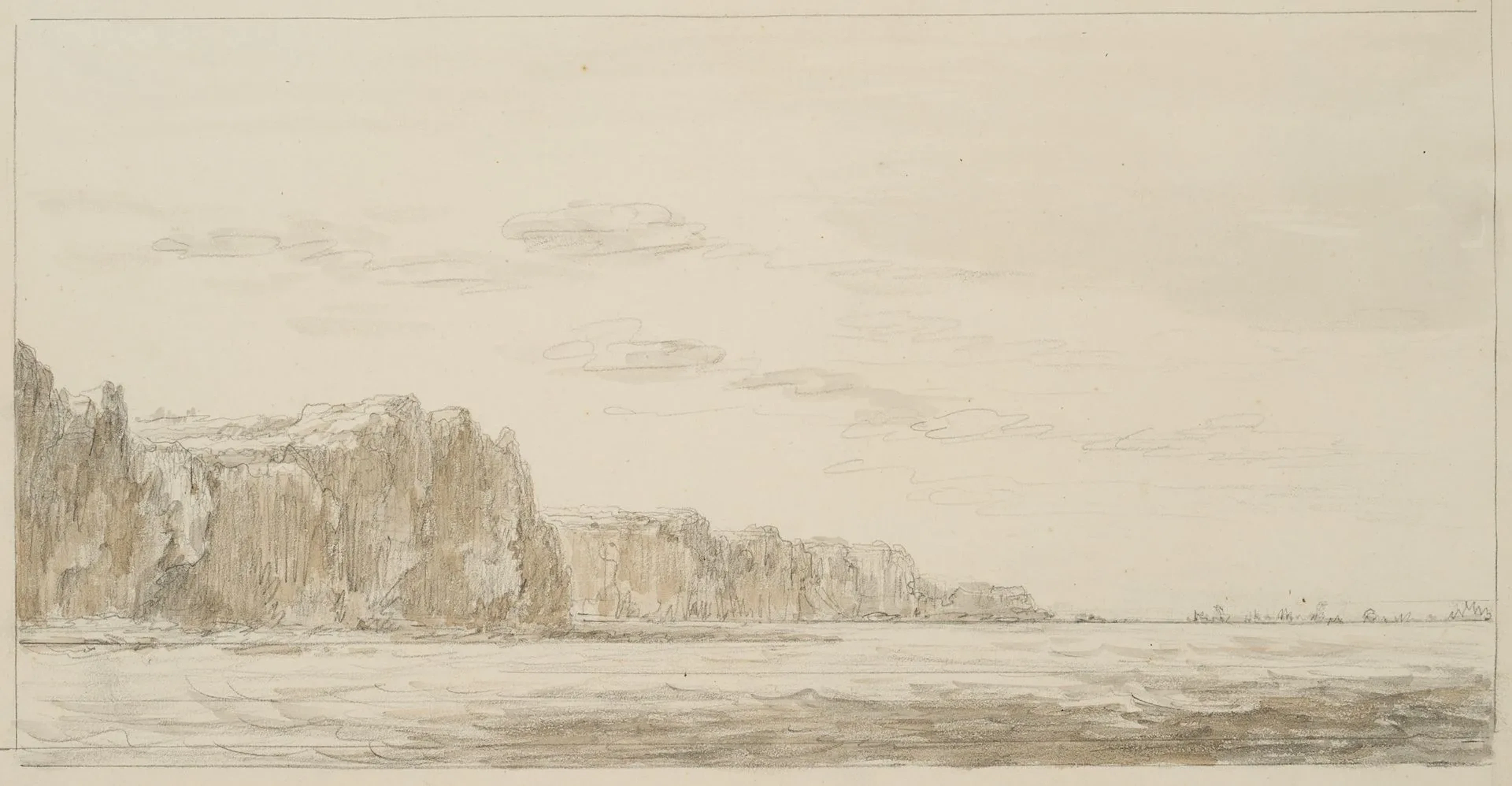 I. DUVIVIER (1758–1832), Banks of the Nile, Indian ink Ignace Duvivier