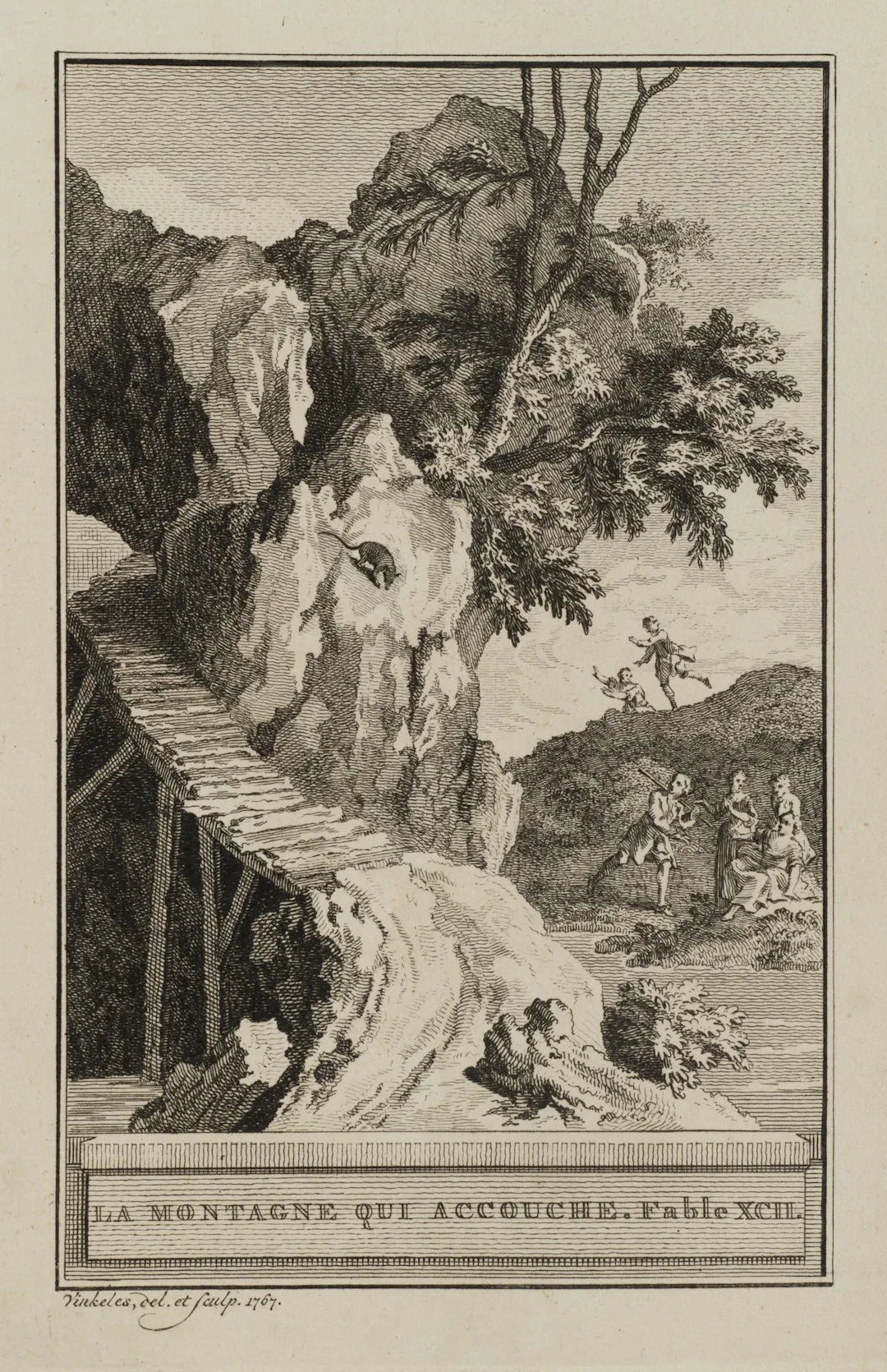 R. VINKELES (1741–1816), *The Mountain That Gives Birth*, 1767, Etching