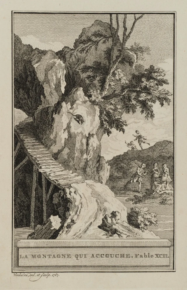 R. VINKELES (1741–1816), *The Mountain That Gives Birth*, 1767, Etching