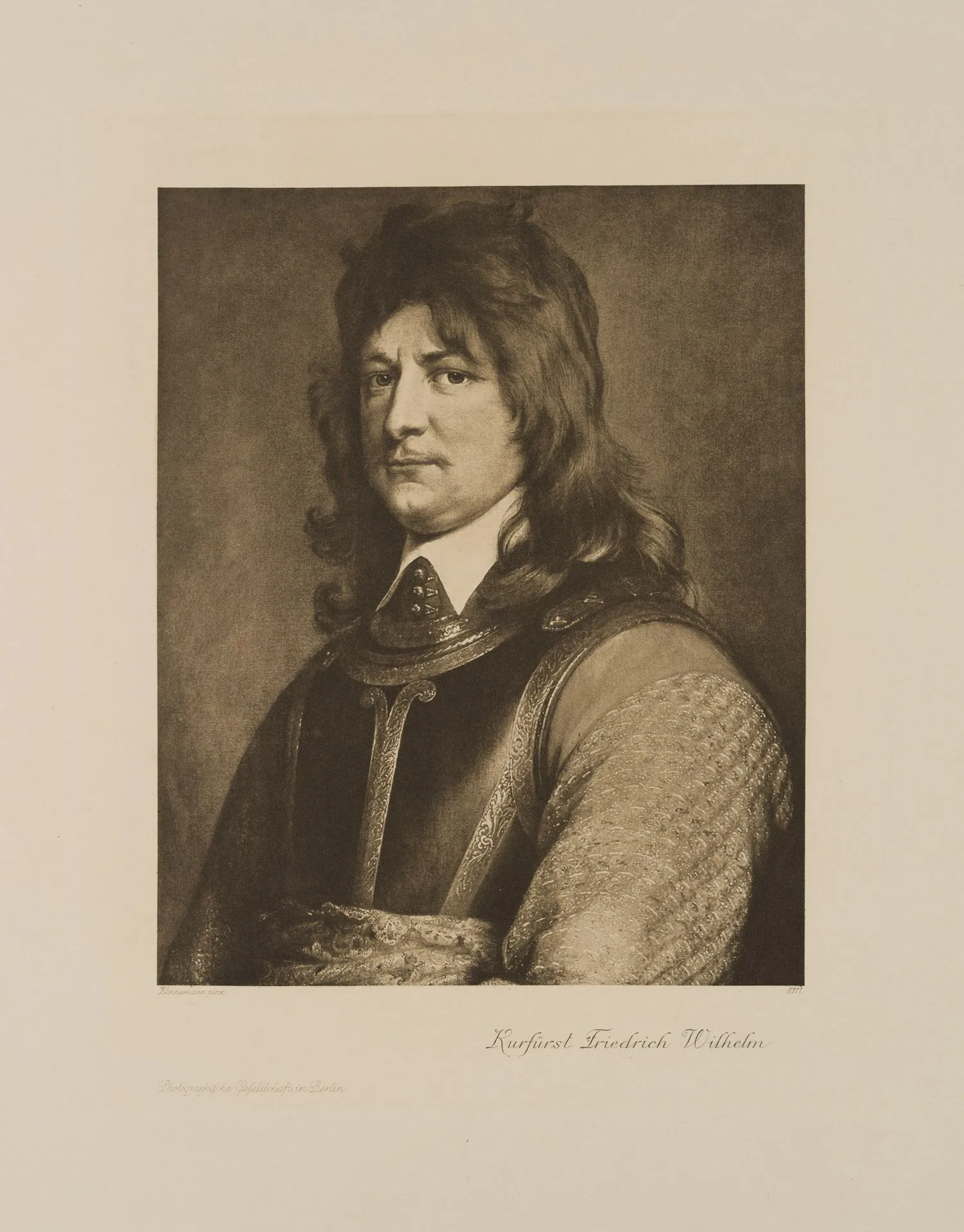 After HANNEMAN (*1602), Elector Frederick William, photogravure After