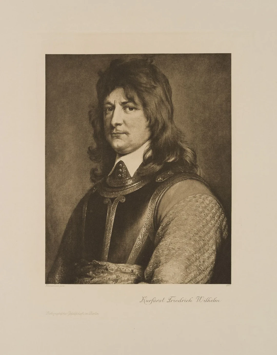 After HANNEMAN (*1602), Elector Frederick William, photogravure After