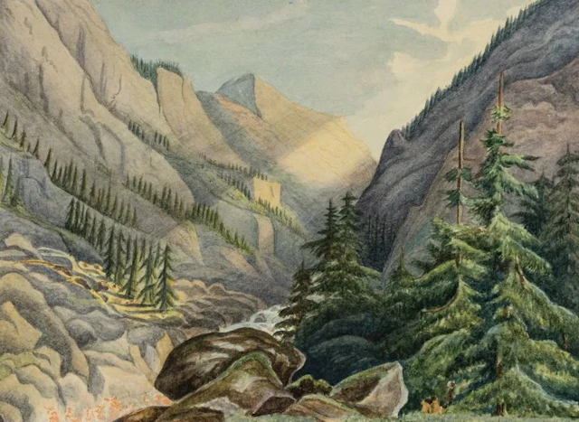 Unknown (19th), A ray of sunshine in the high mountains, around 1890