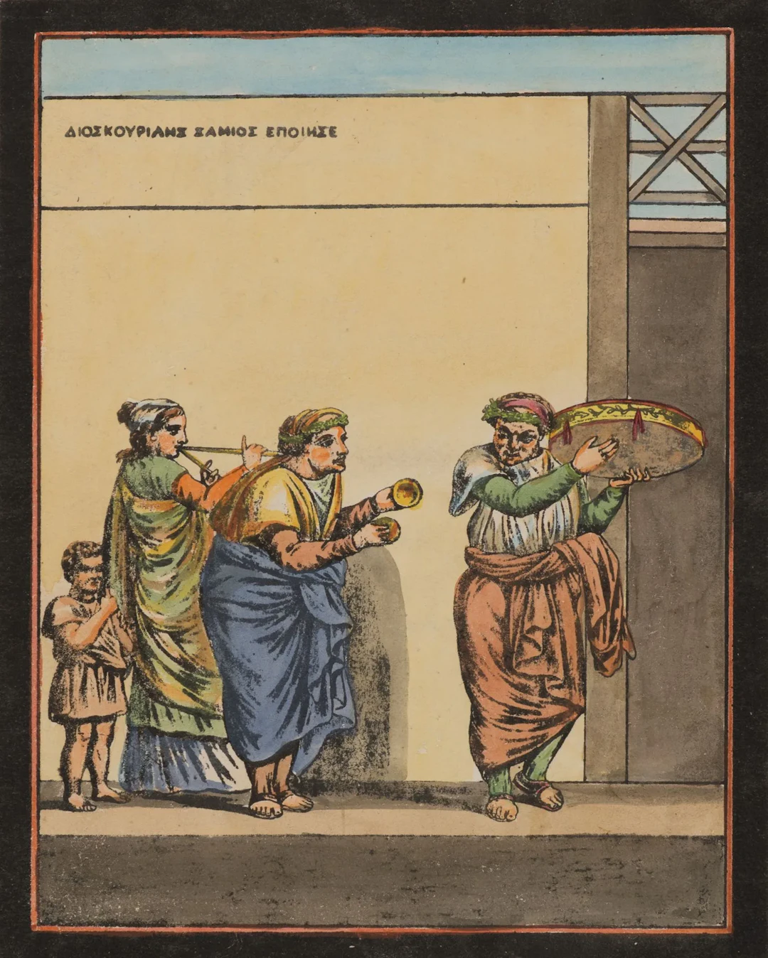 Unknown (18th century), Ancient scene with figures, Lithograph Unknown