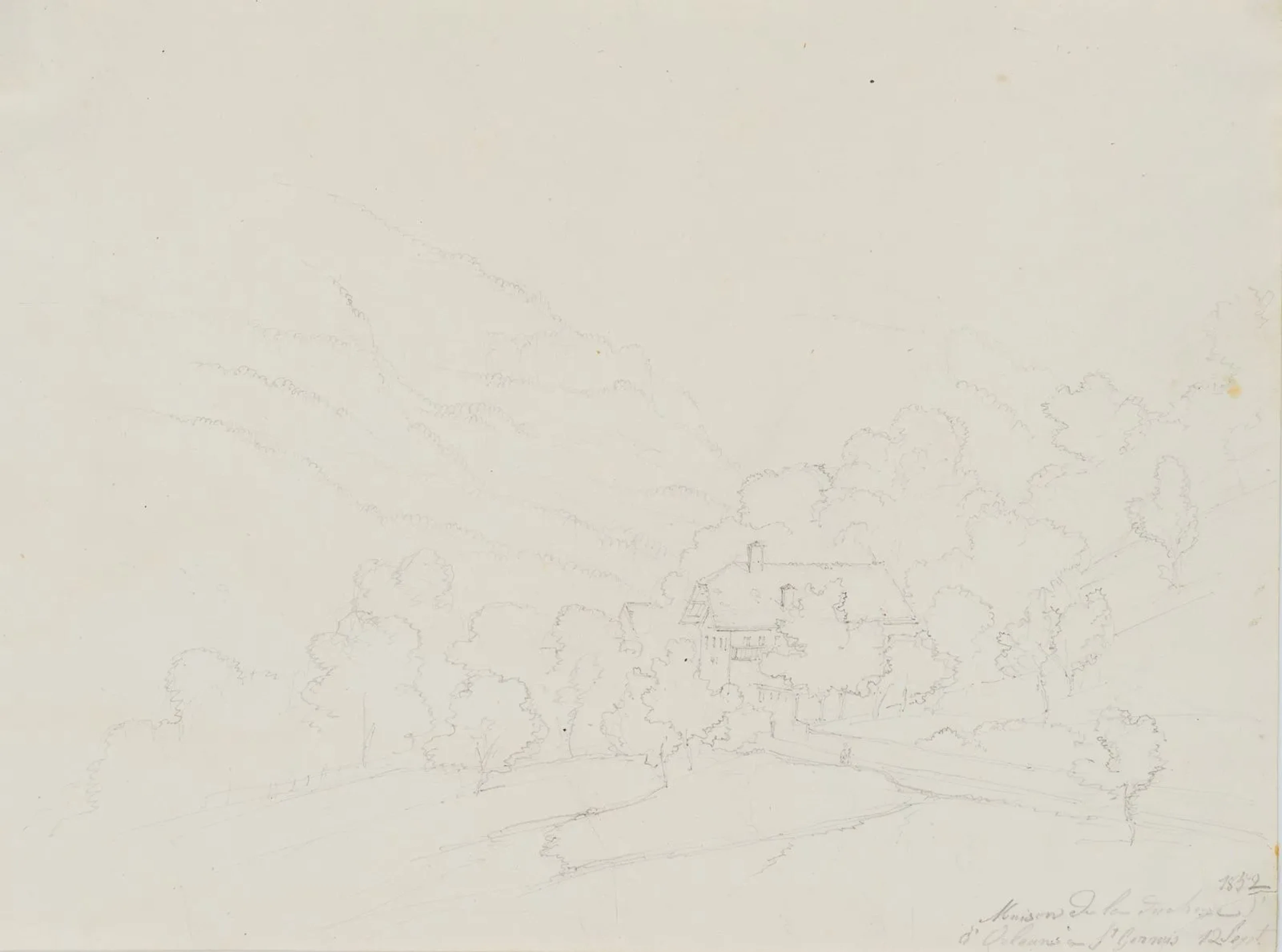 E. BRETENIÈRES (*1804), Saint-Gervais-les-Bains, France, 1825, Pencil