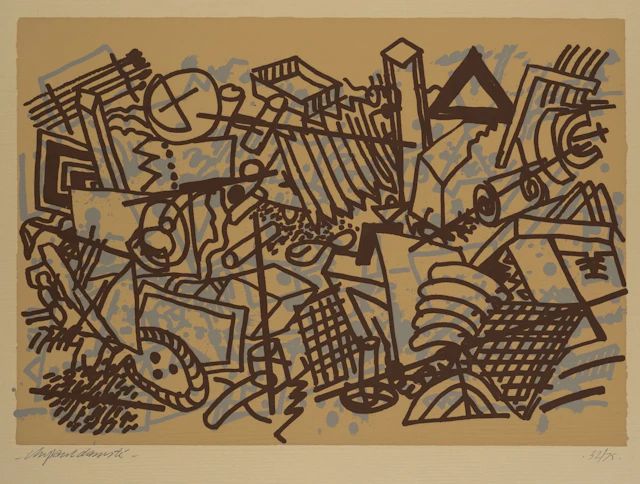 C. DAMSTÉ (*1944), Untitled, 1992, Screen printing Christiaan Paul