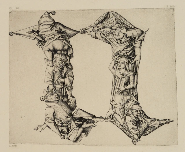 After Monogramist MEISTER ES (*1450), Illustrated Alphabet. Letter