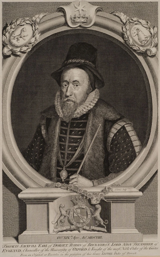 G. VERTUE (1684–1756), Portrait of Thomas Sackville, circa 1737, Etching