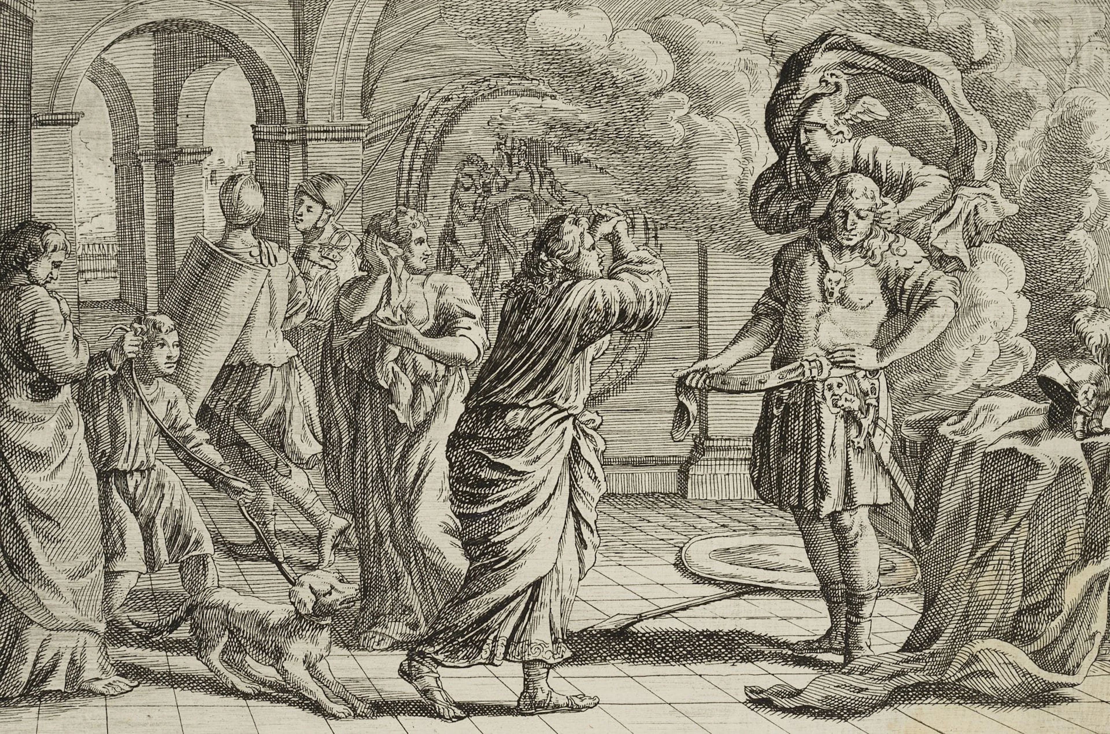 J. MEYER (1655–1712), A Warrior Straps on His Belt, Ready to Set Off