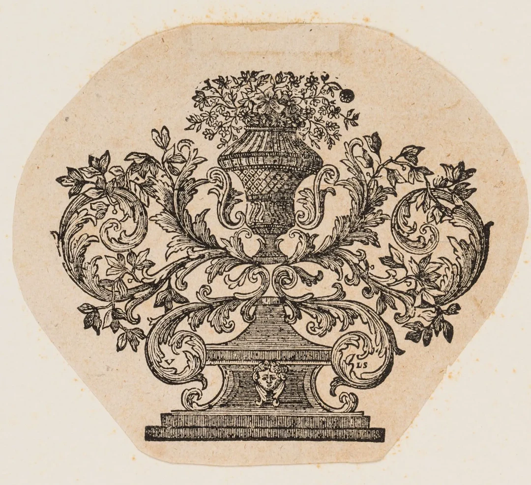 Unknown (18th), Baroque book decoration. Floral ornaments, 1735, Woodcut