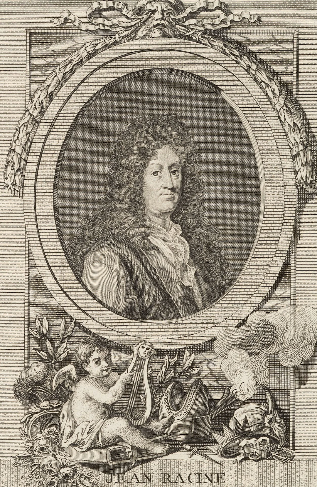 J. DUPIN (18th) after SANTERRE (*1651), Portrait of the writer Jean