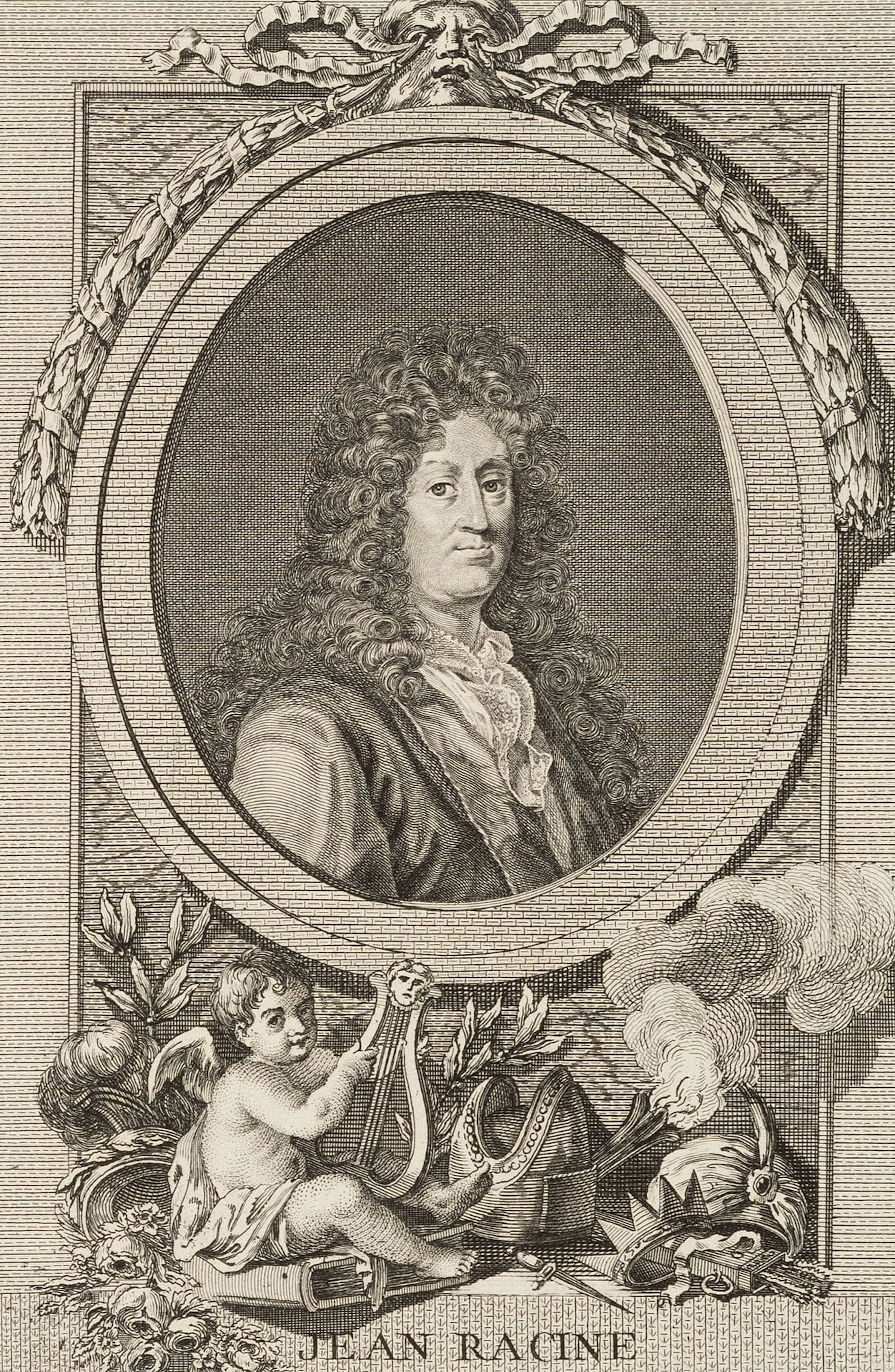 J. DUPIN (18th) after SANTERRE (*1651), Portrait of the writer Jean