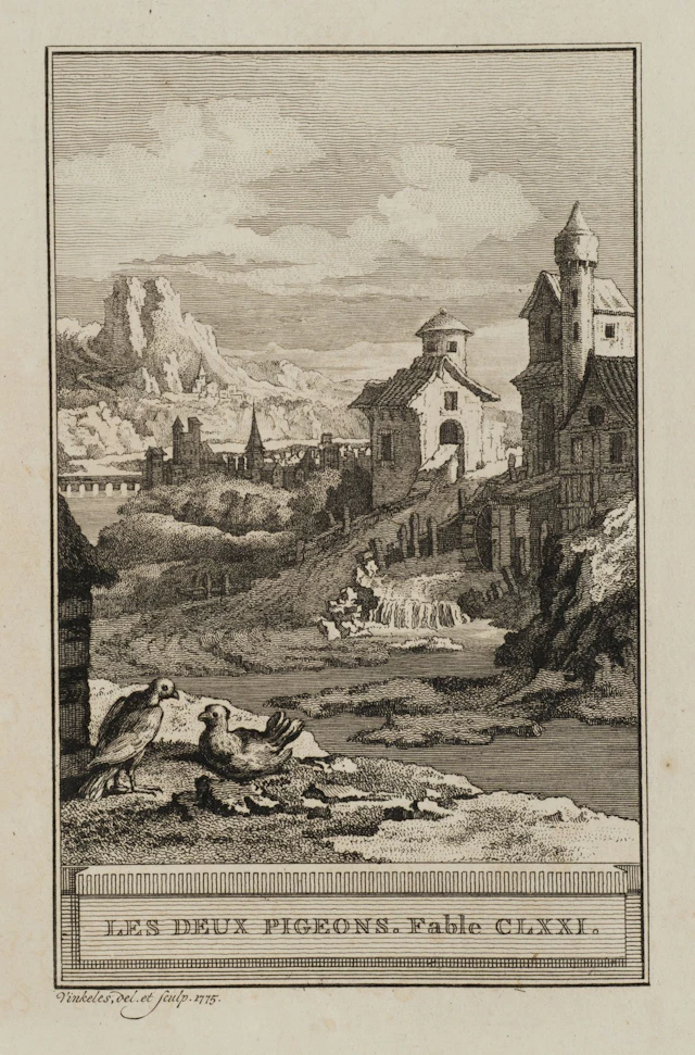 R. VINKELES (1741–1816), *The Two Pigeons*, 1775, Etching Reinier