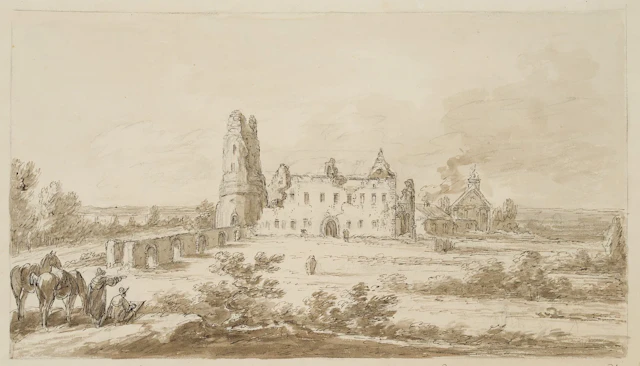 I. DUVIVIER (1758–1832), Mehun-sur-Yèvre Castle near Bourges, Watercolor