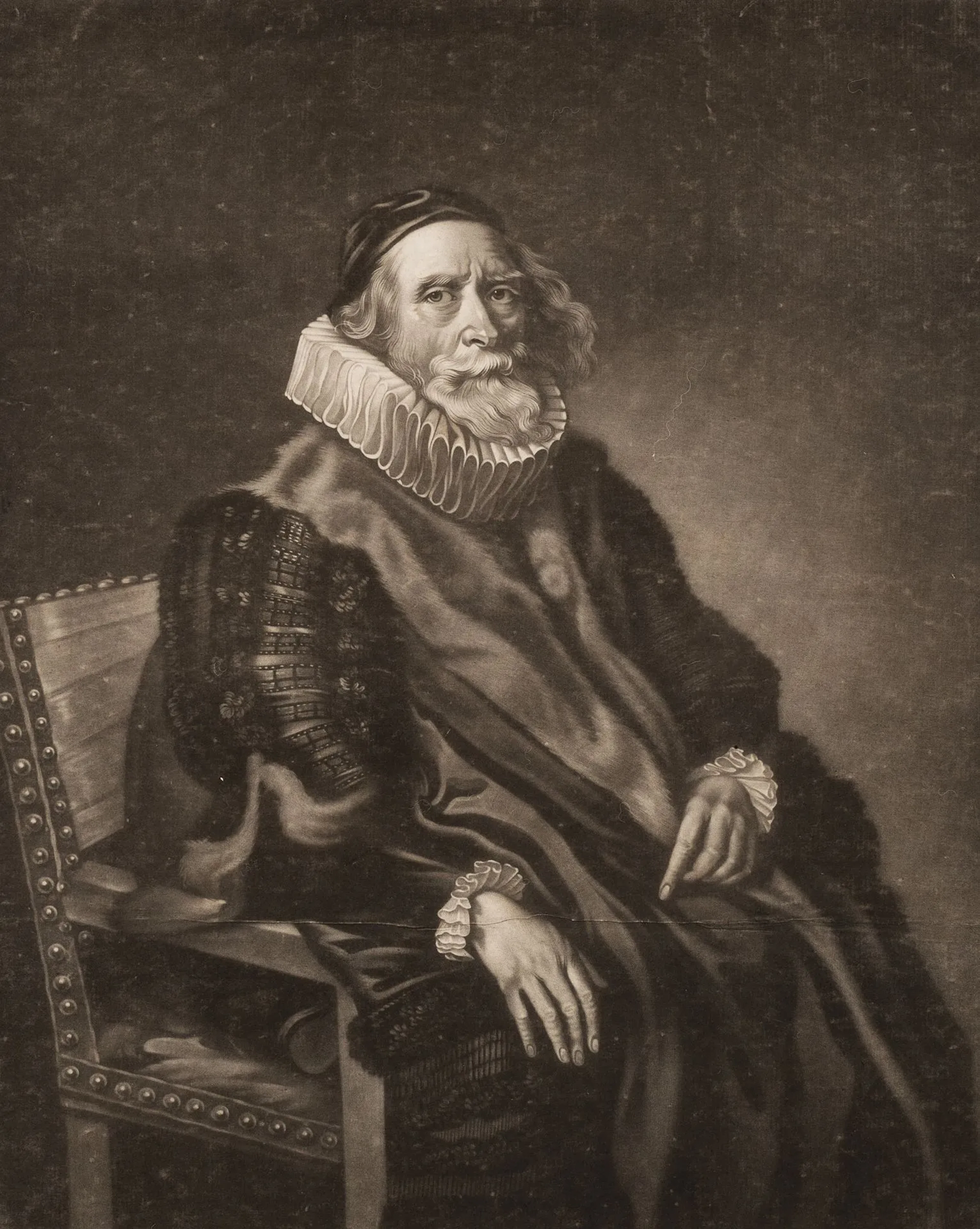 J. WATSON (*1740) after DYCK (*1599), Portrait of Sir Rowland Wandesford