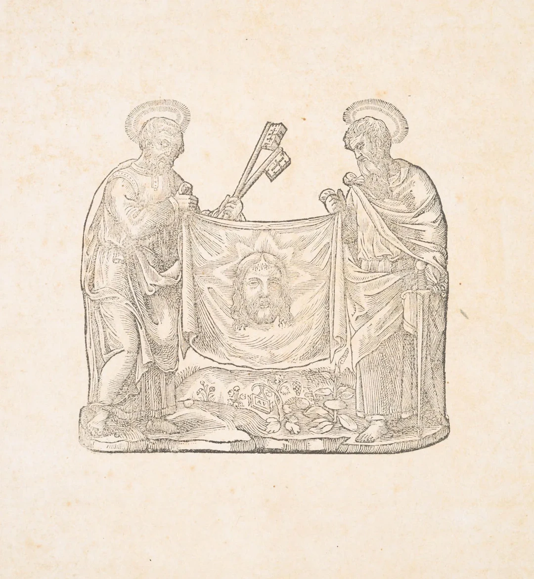 A. LYON (16th century), Veronica’s Sweat Cloth, Woodcut Anton Vincentius