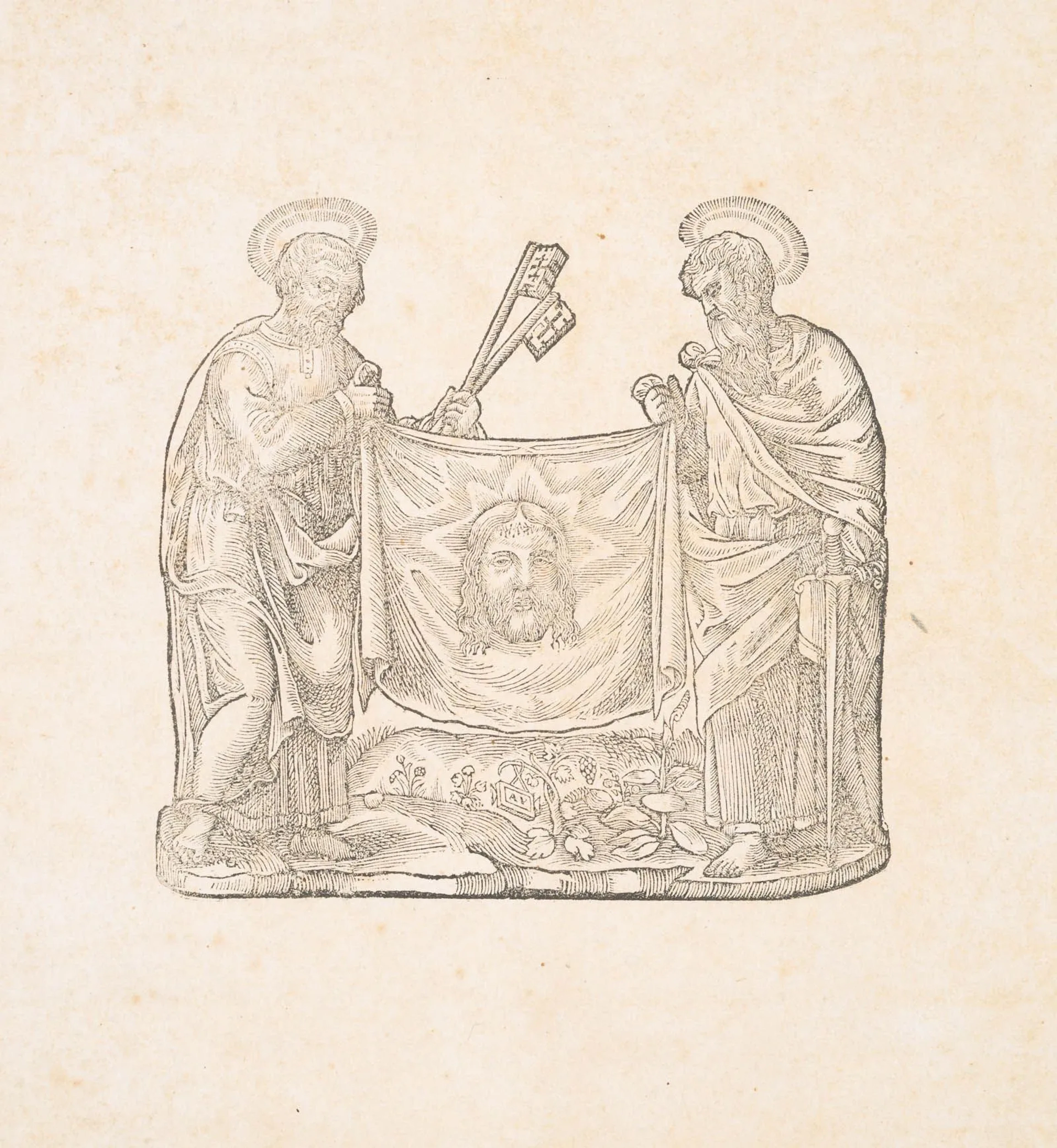 A. LYON (16th century), Veronica’s Sweat Cloth, Woodcut Anton Vincentius