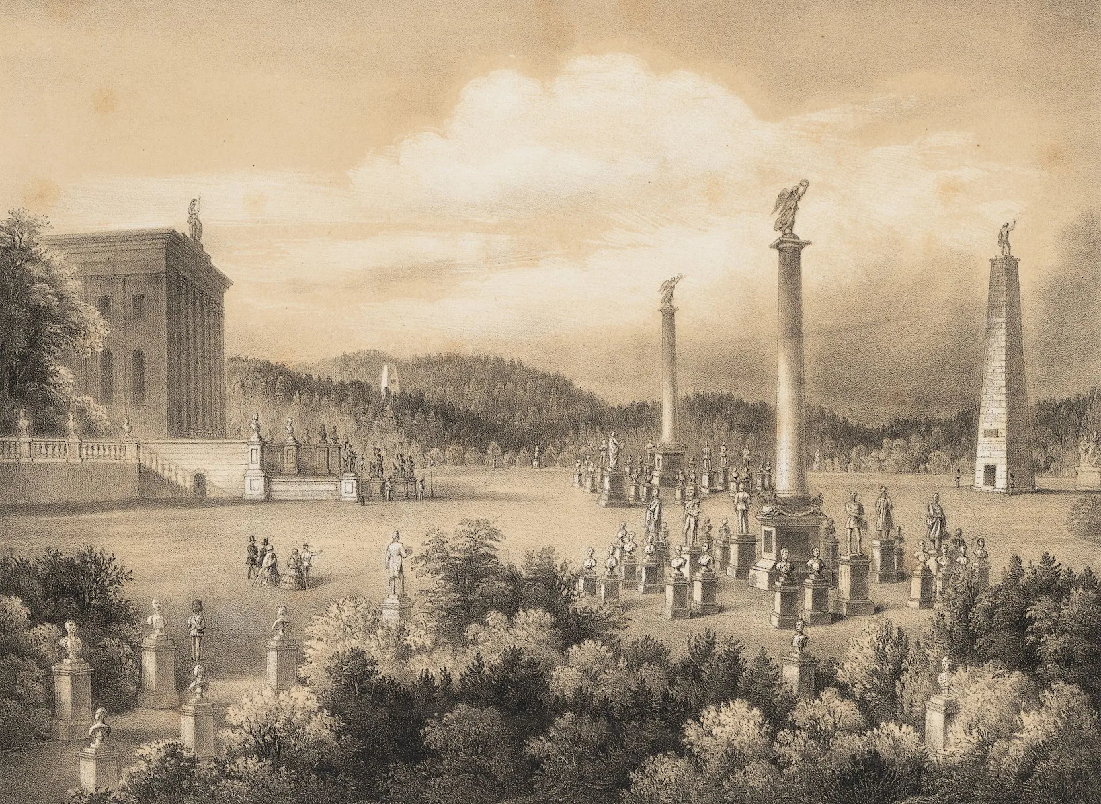 Unknown (19th), Heldenberg in Wetzdorf, around 1855, Lithography Unknown