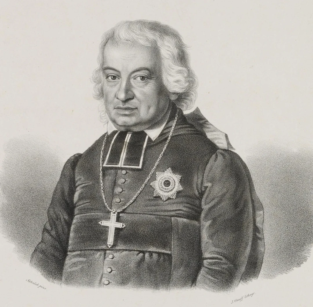 J. GAUFF (*1804) after SCHALCK (*1825), Portrait of Joseph Vitus Burg
