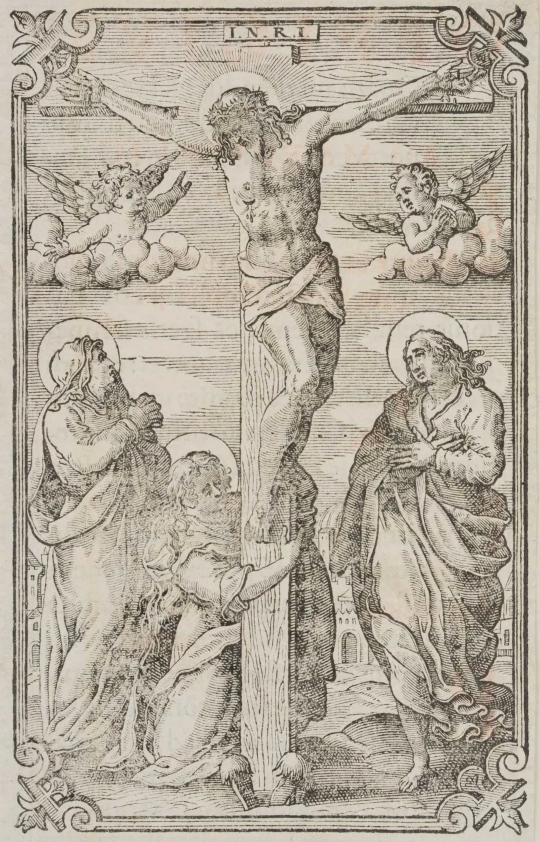 N. PEZZANA (17th–18th), Christ on the Cross, Woodcut Niccolò Pezzana