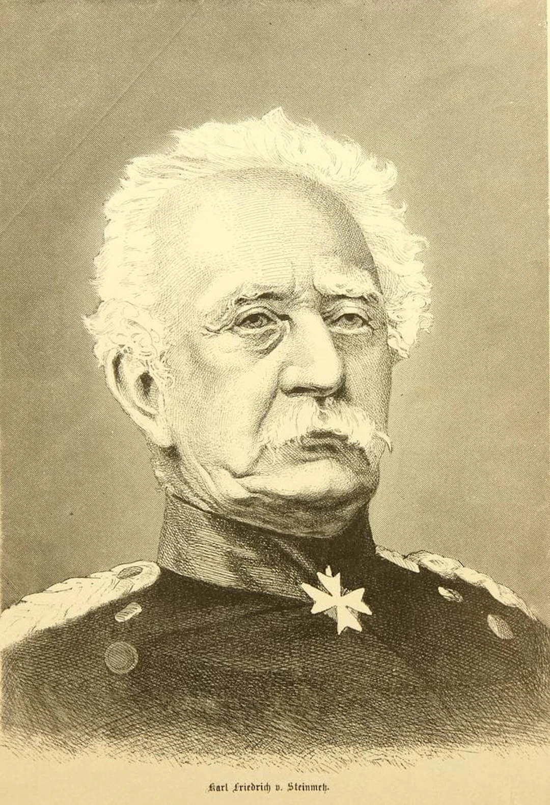 Unknown (19th century), Field Marshal Karl von Steinmetz, wood engraving