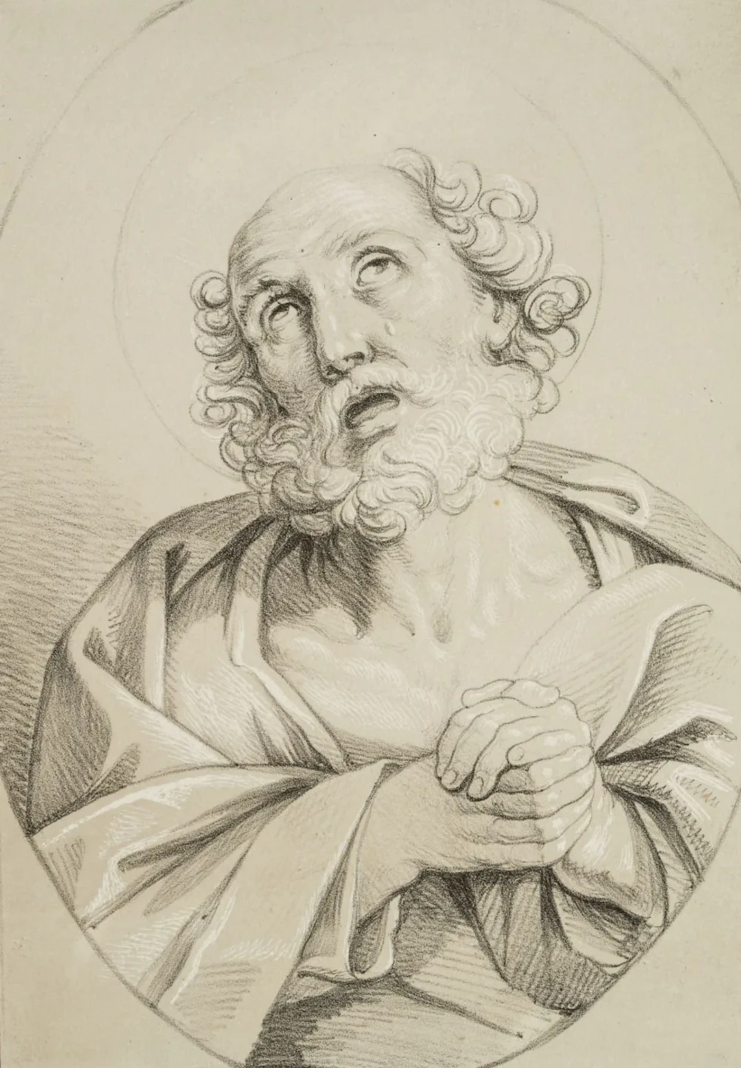 F. PILOTY (*1786) after RENI (*1575), Peter the Penitent, Lithograph