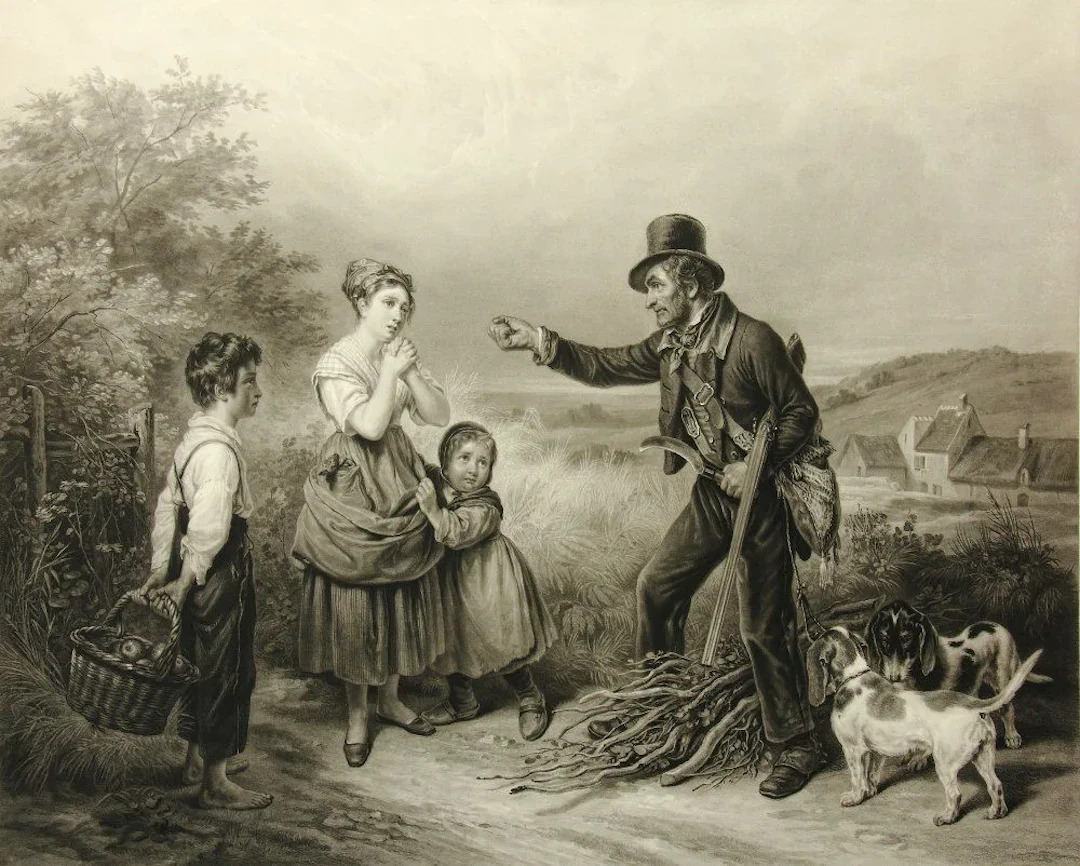 Unknown (19th century), Farmers’ Children and Game Keepers, Mezzotint