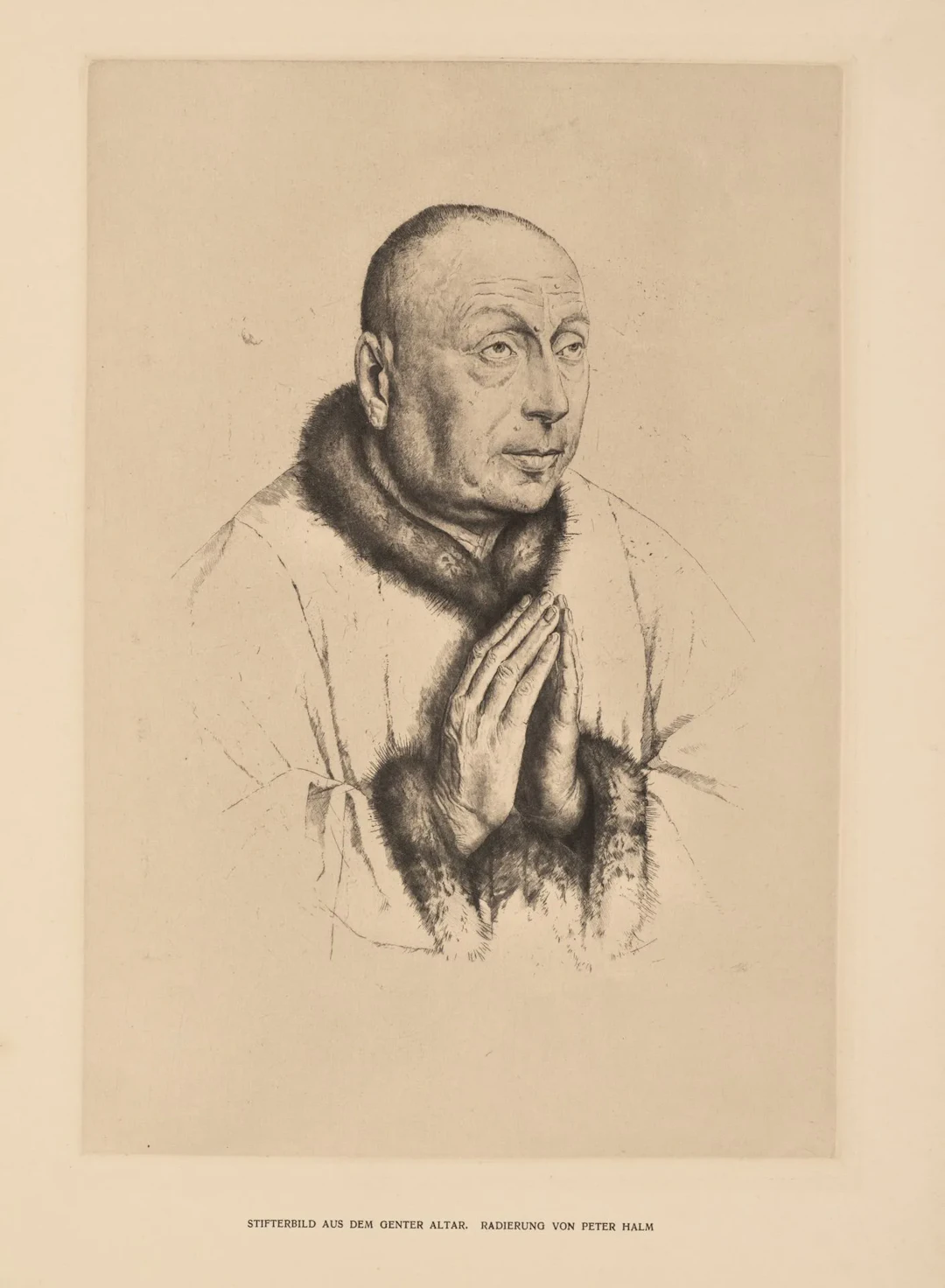 P. HALM (*1854) after EYCK (*1390), Image of the founder from the