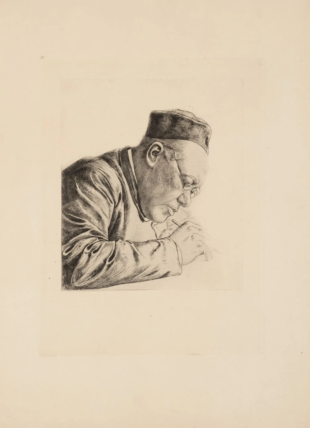 J. VETH (1864–1925), Father Hermann Schaepman, 1892, Etching Jan Pieter