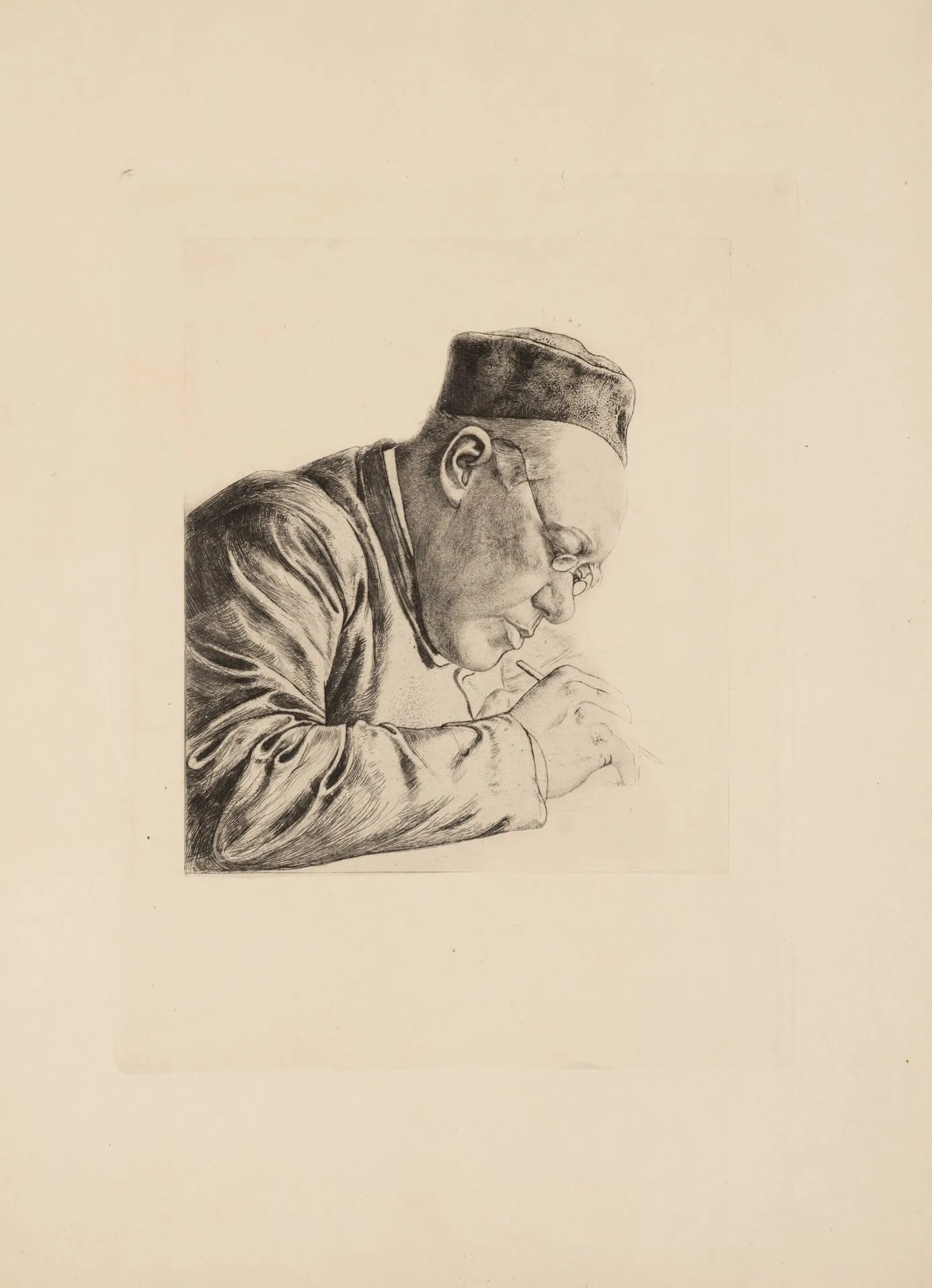 J. VETH (1864–1925), Father Hermann Schaepman, 1892, Etching Jan Pieter