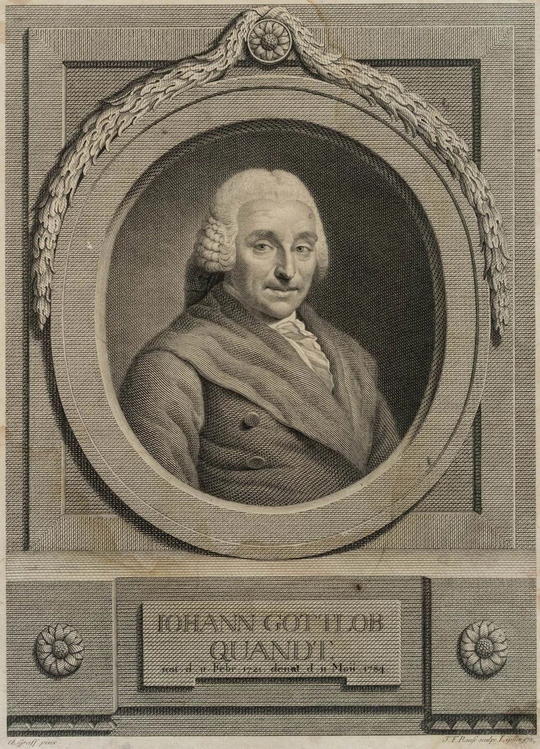 J. BAUSE (*1738) after GRAFF (*1736), Portrait of J. G. Quandt (1721–1784)