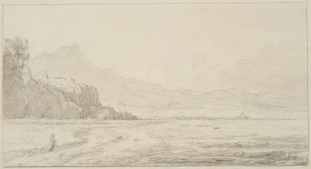 I. DUVIVIER (1758–1832), The Coast Near Platamonas, Indian ink Ignace