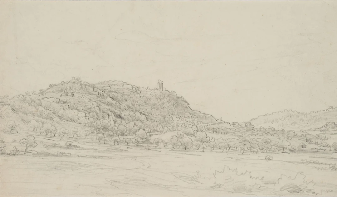 J. MAURER (1826-1887), Falkenstein Castle in the Taunus Mountains