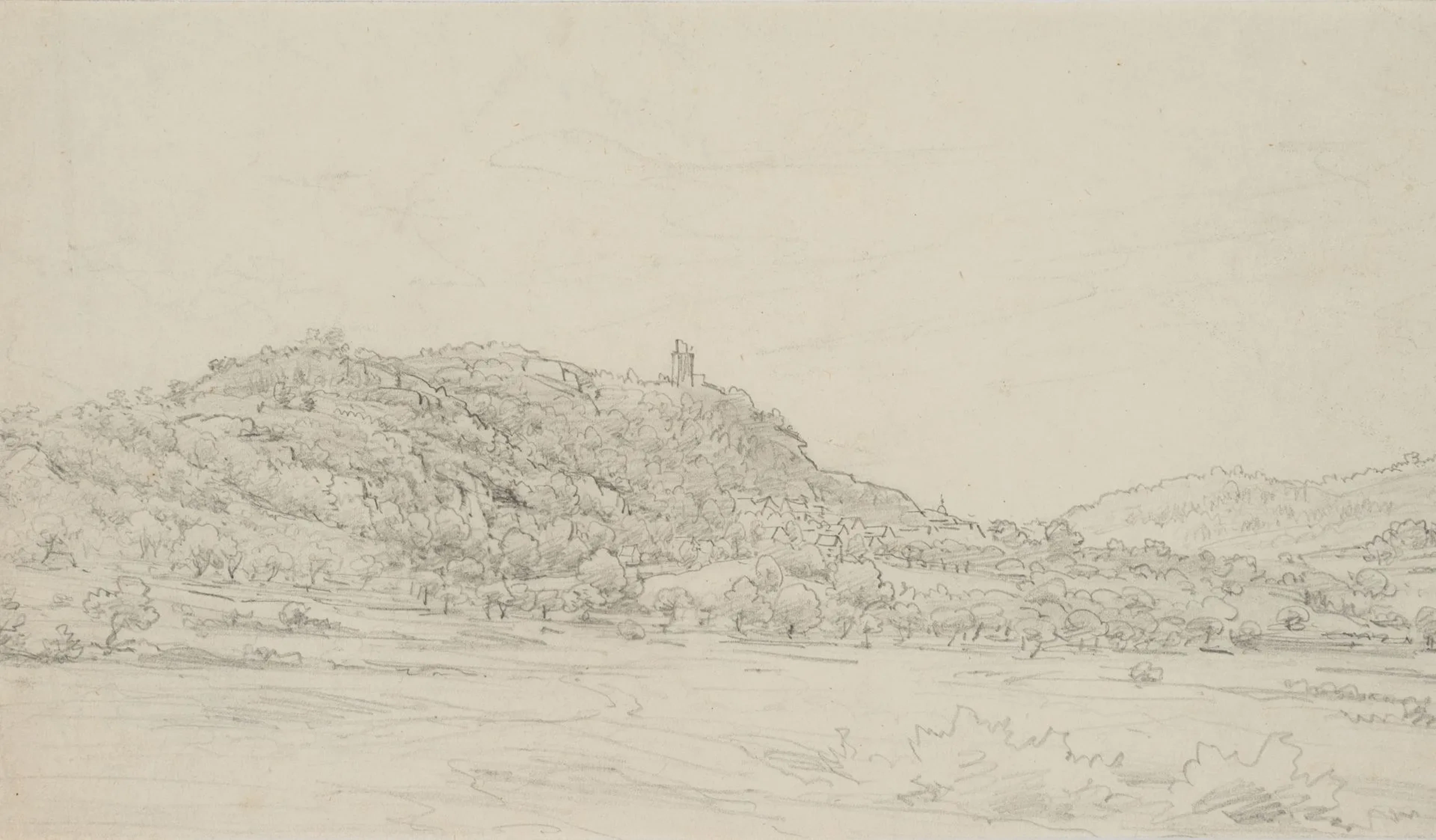J. MAURER (1826-1887), Falkenstein Castle in the Taunus Mountains