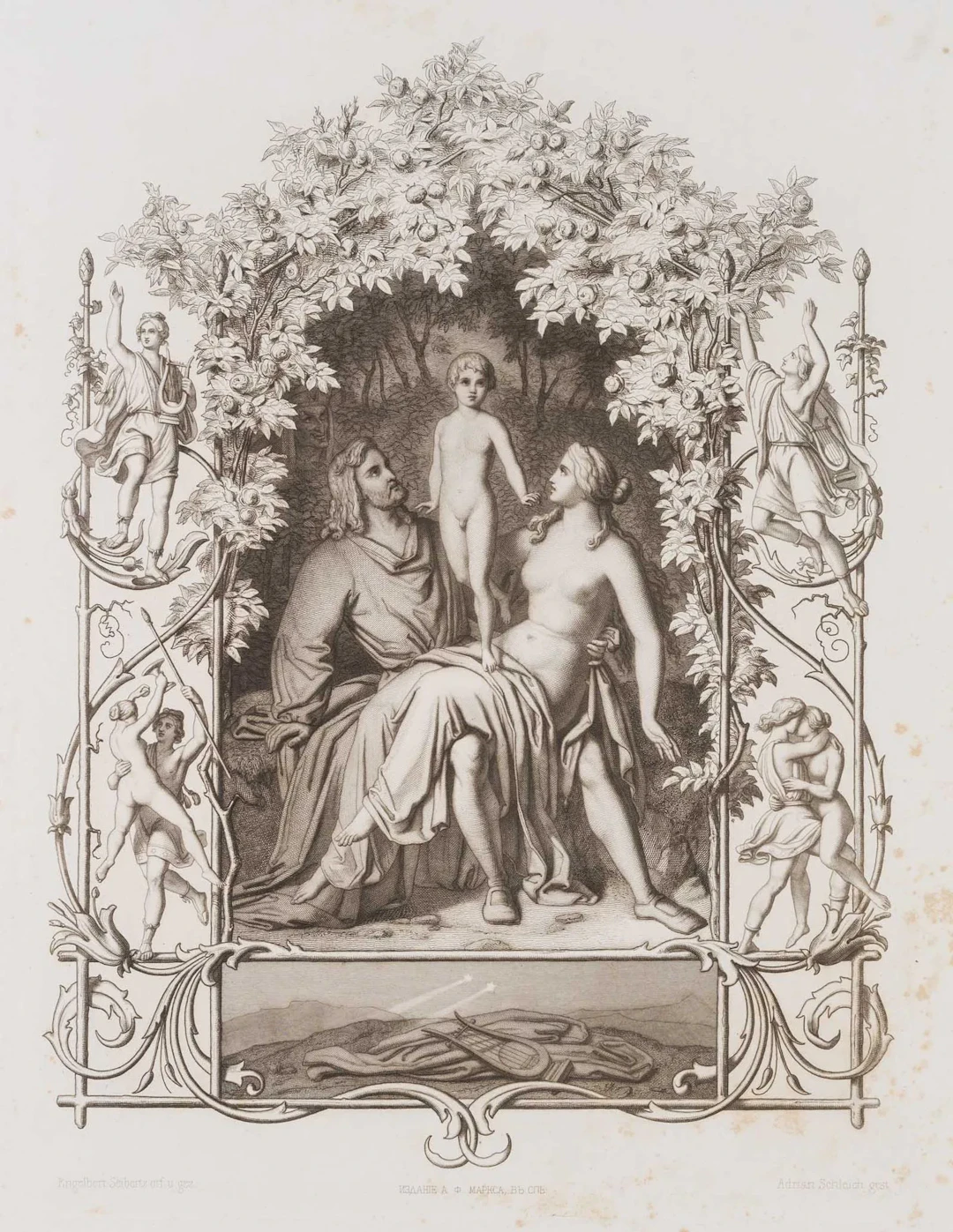 A. SCHLEICH (*1812) after SEIBERTZ (*1813), Faust and Gretchen, around