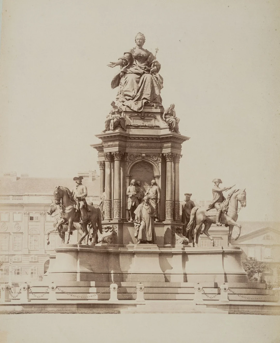 Unknown (19th century), The Maria Theresa Monument in Vienna, around