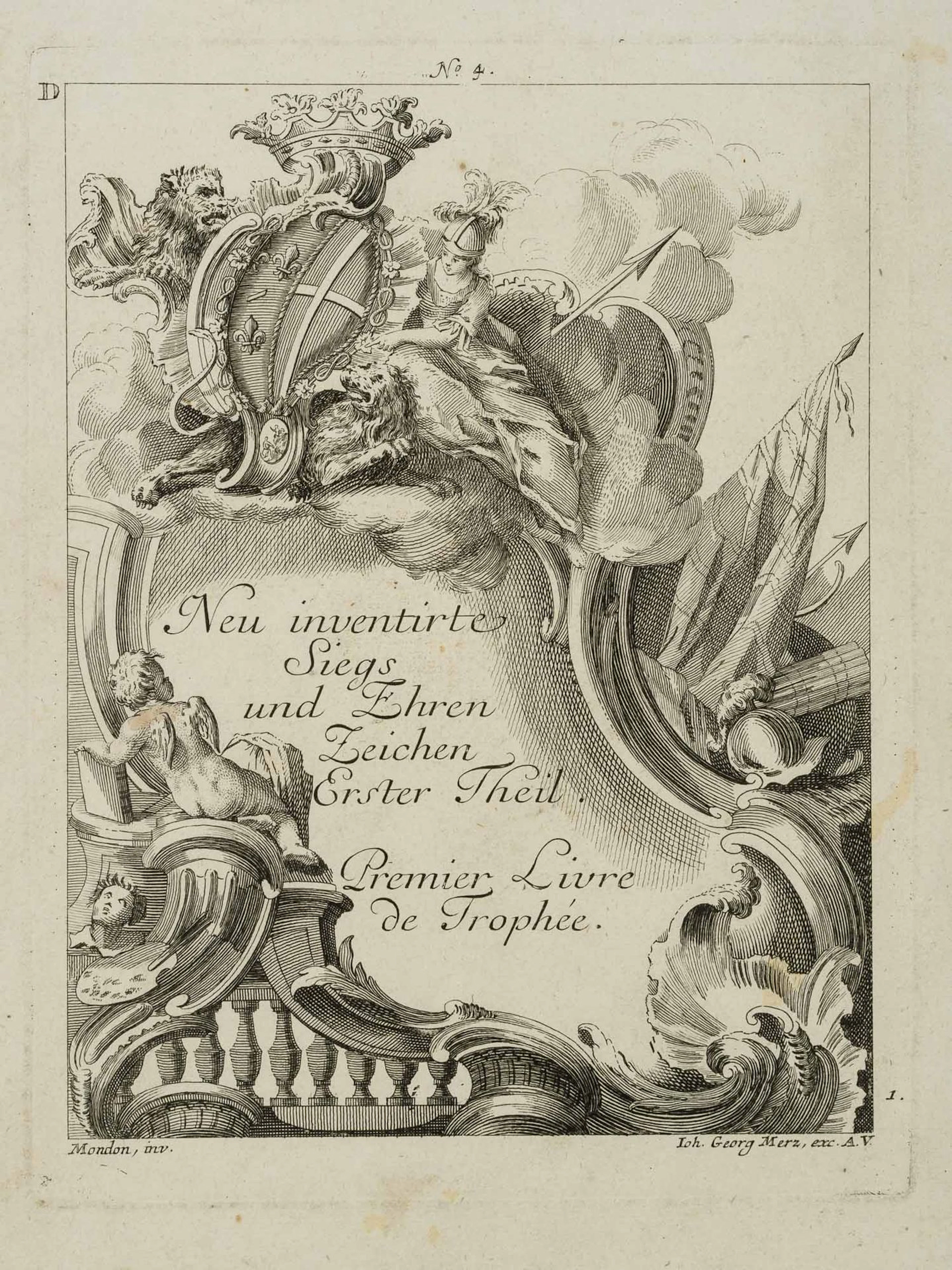 J. MERZ (*1712) after MONDON (18th century), Symbols of Victory and
