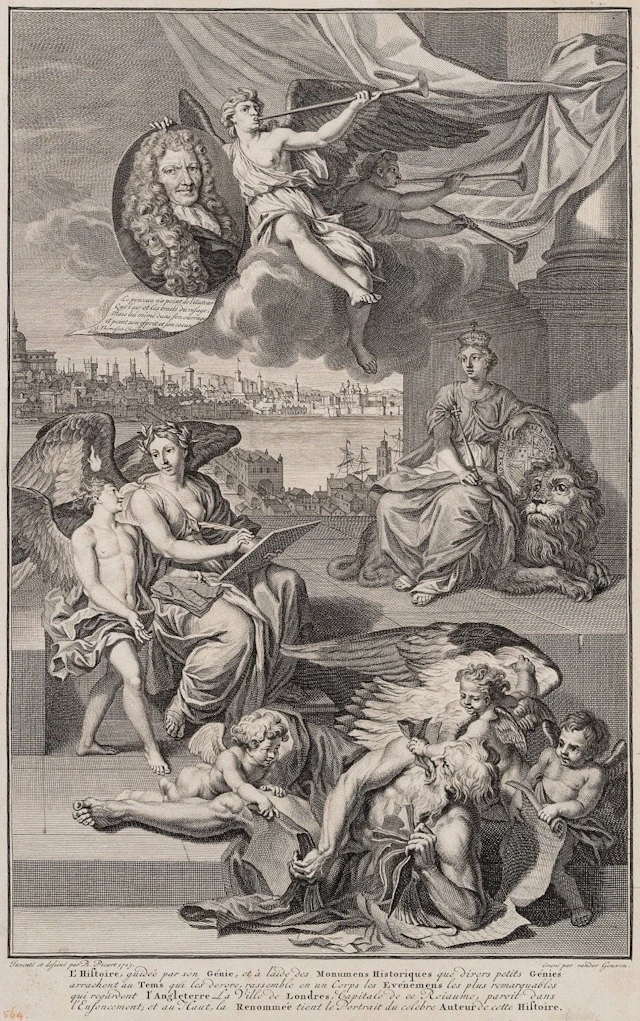 G. GOUWEN (17th), An Allegory of the City of London, 1713, copper